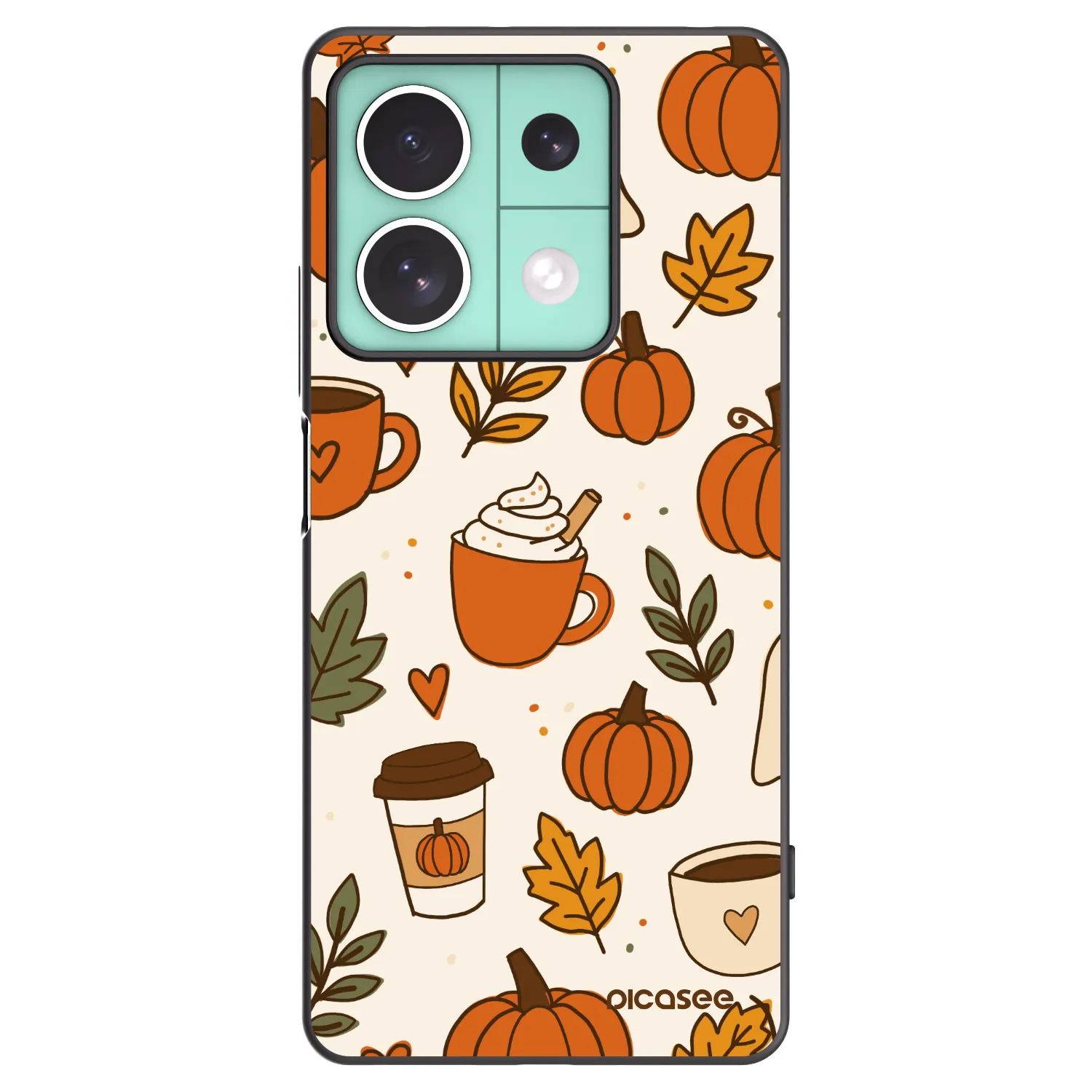 Picasee crna silikonska maskica za Xiaomi Redmi Note 13 5G - Fall vibes