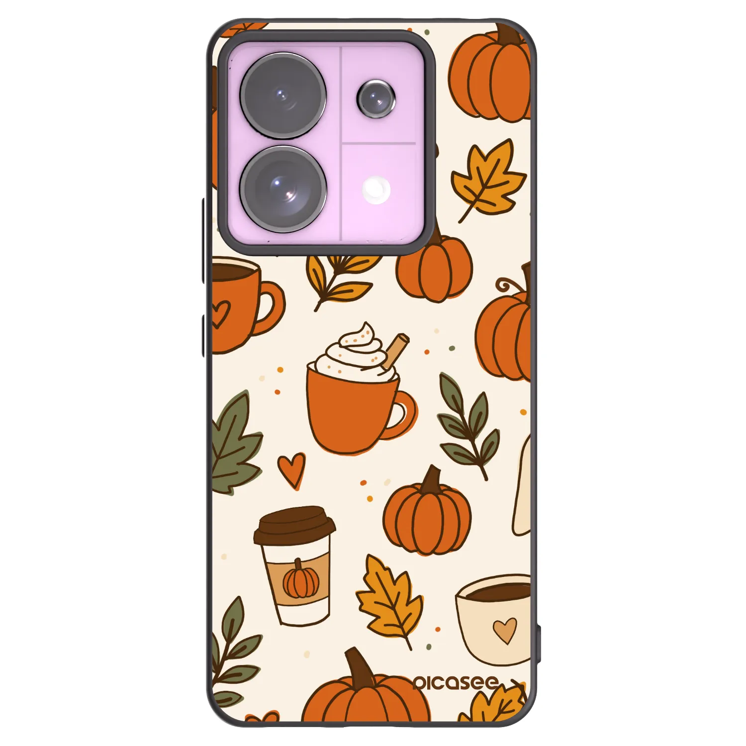 Picasee crna silikonska maskica za Xiaomi Redmi Note 13 Pro 5G - Fall vibes