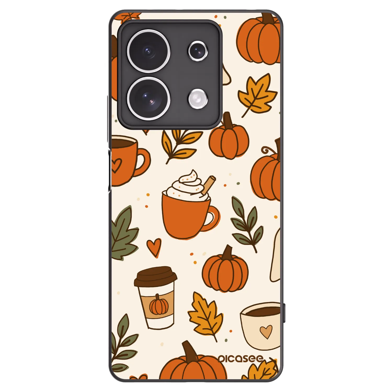 Picasee crna silikonska maskica za Xiaomi Redmi Note 13 4G - Fall vibes