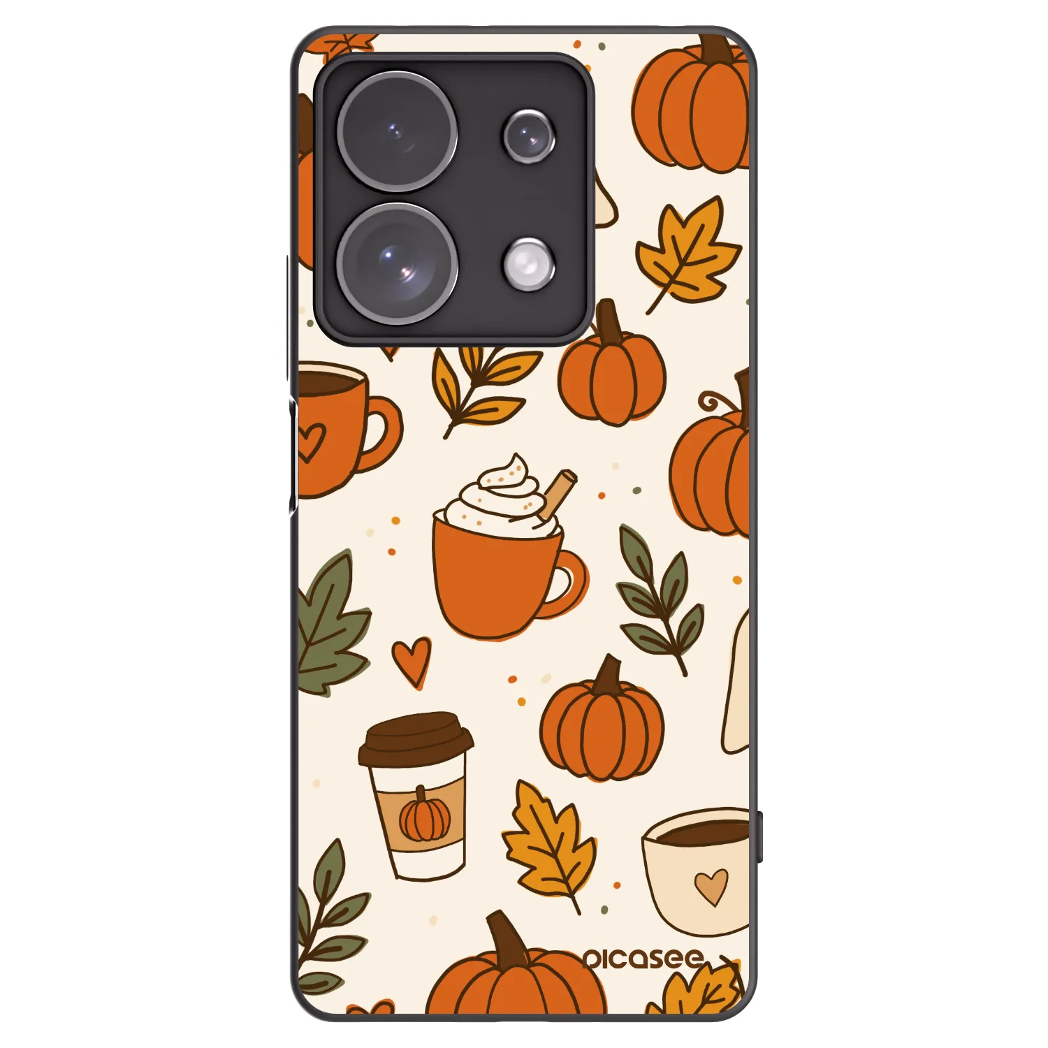 Picasee crna silikonska maskica za Xiaomi Redmi Note 13 Pro 4G - Fall vibes