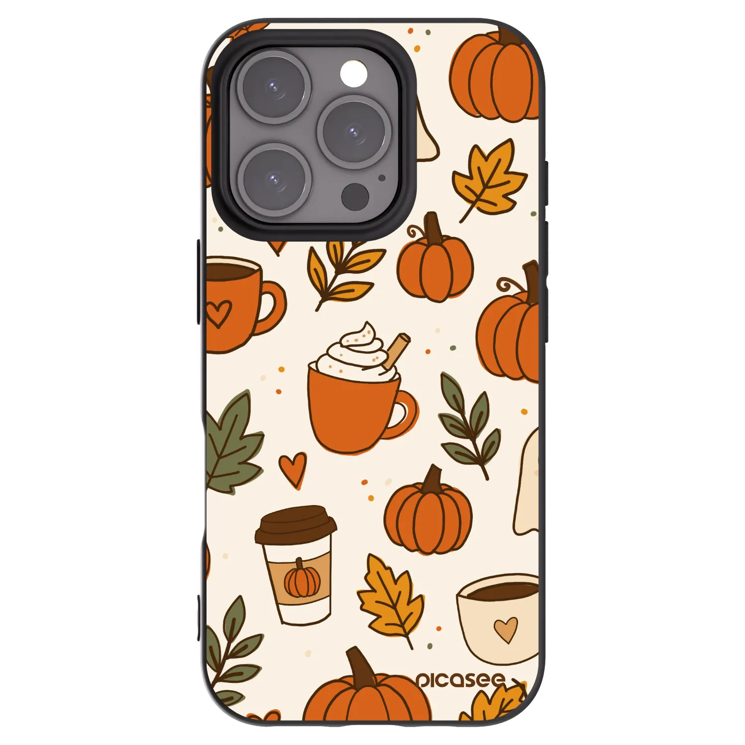 Picasee crna silikonska maskica za Apple iPhone 16 Pro - Fall vibes