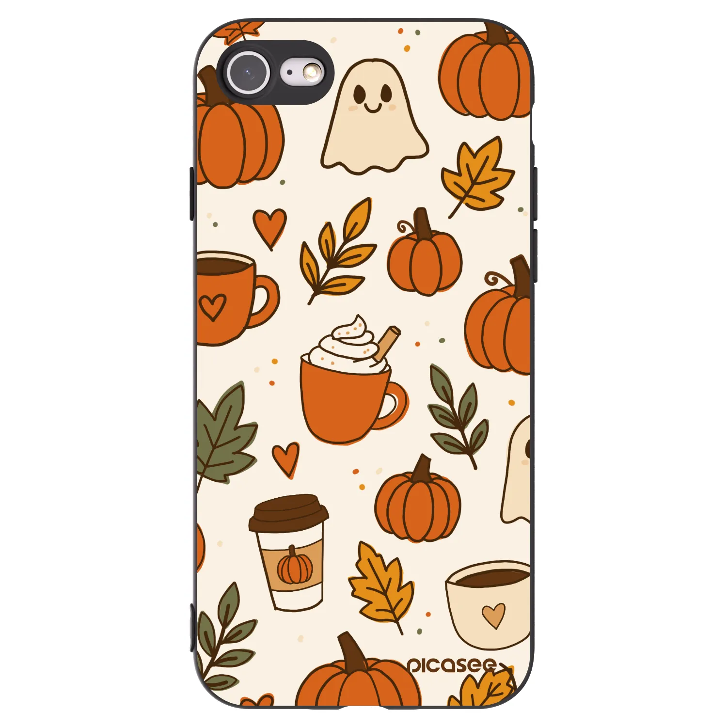 Picasee crna silikonska maskica za Apple iPhone 8 - Fall vibes