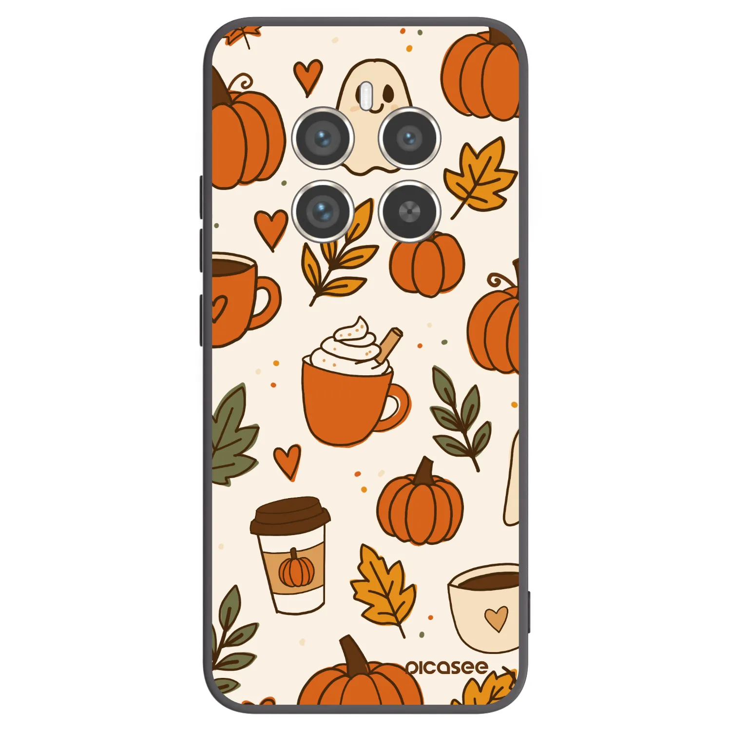 Picasee crna silikonska maskica za Realme 12 Pro 5G - Fall vibes