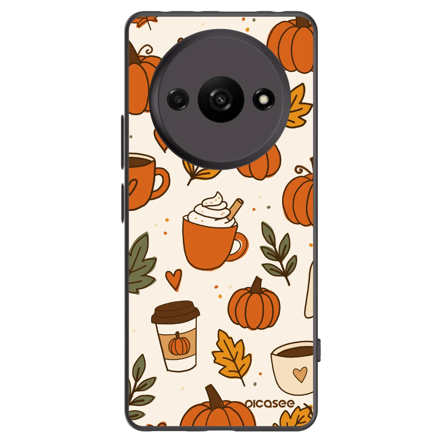 Picasee crna silikonska maskica za Xiaomi Redmi A3 - Fall vibes