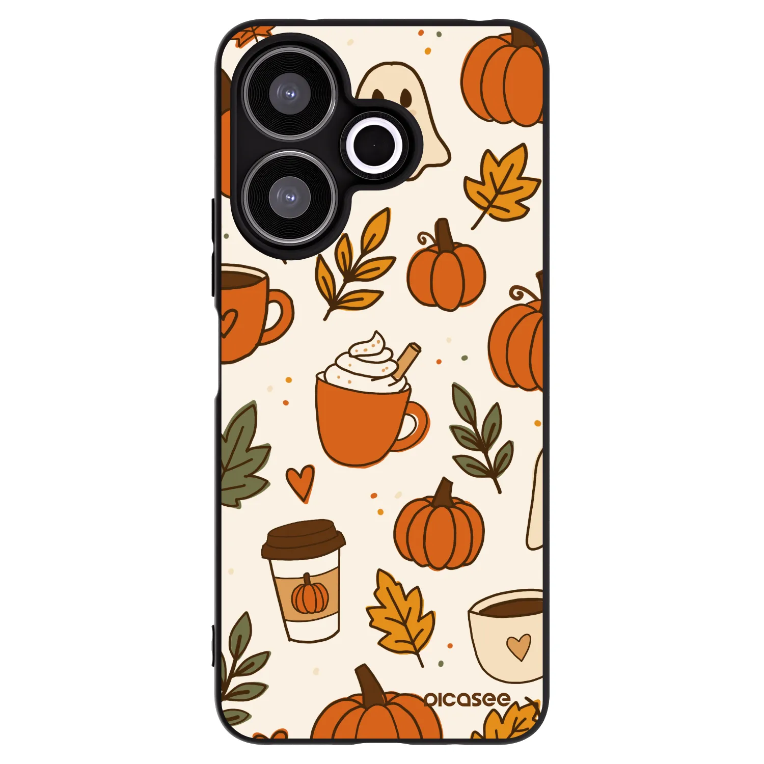 Picasee crna silikonska maskica za Xiaomi Redmi 13 4G - Fall vibes