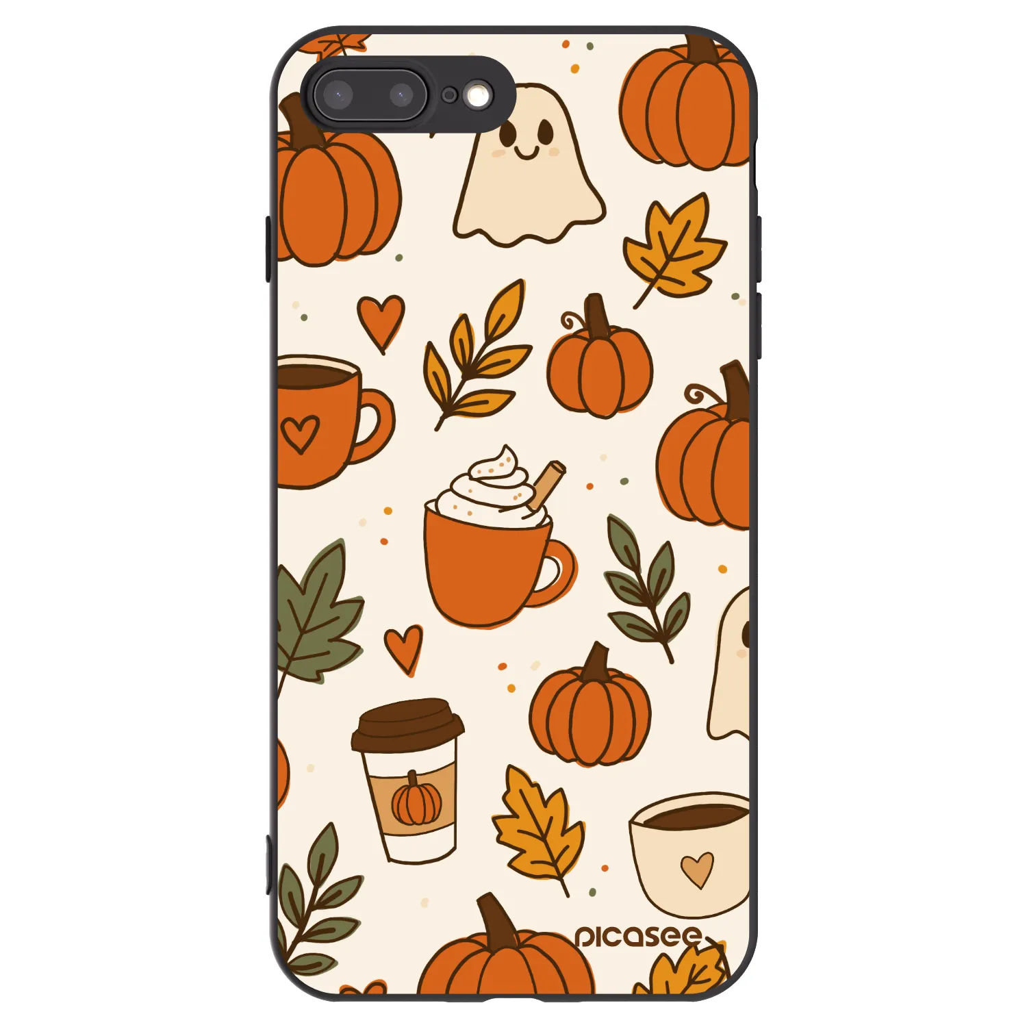 Picasee crna silikonska maskica za Apple iPhone 8 Plus - Fall vibes