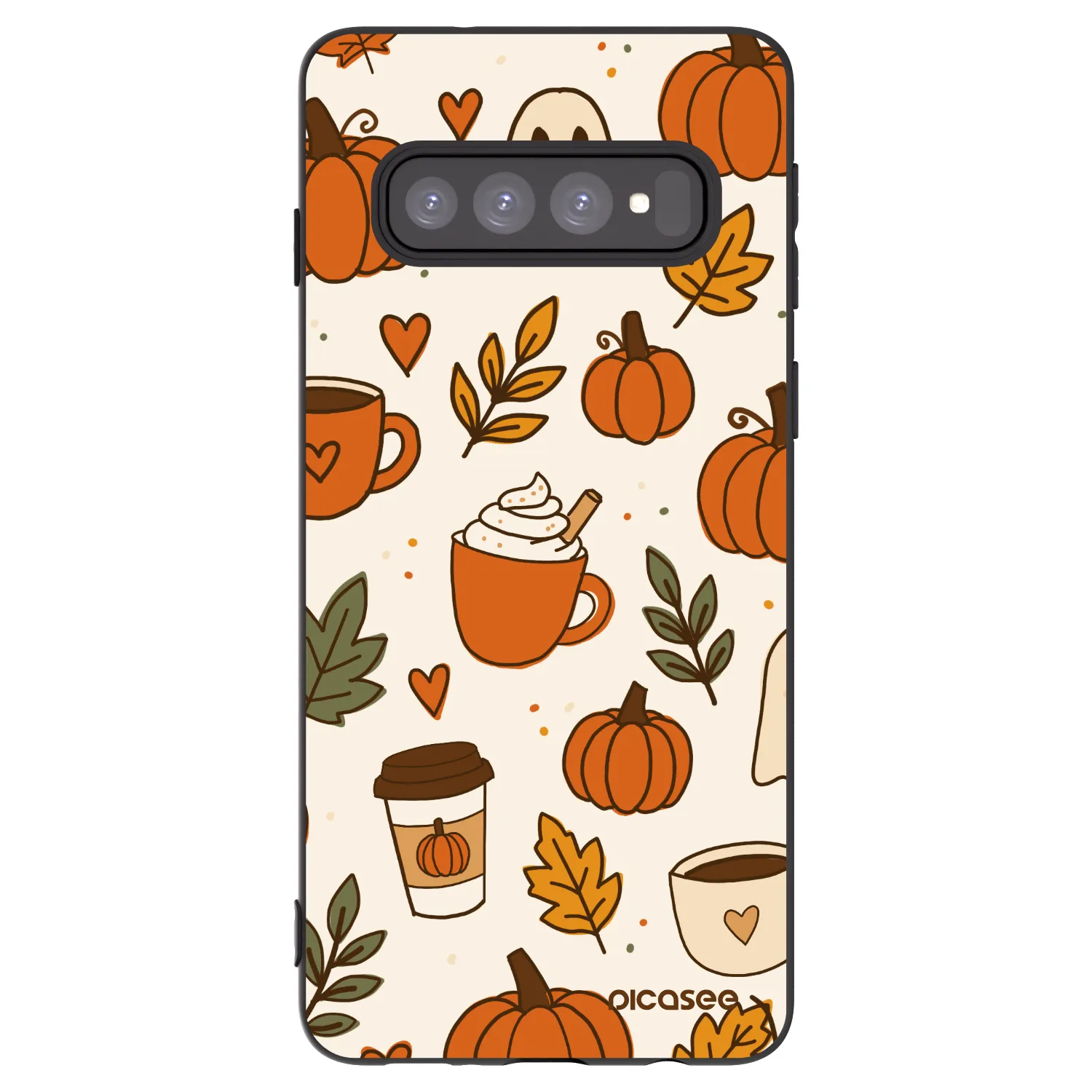 Picasee crna silikonska maskica za Samsung Galaxy S10 G973 - Fall vibes
