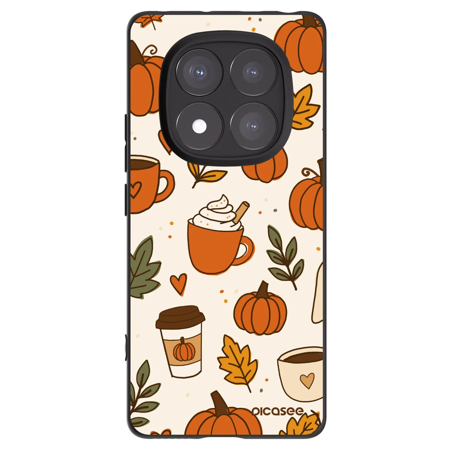 Picasee crna silikonska maskica za Xiaomi Redmi Note 14 Pro 5G - Fall vibes