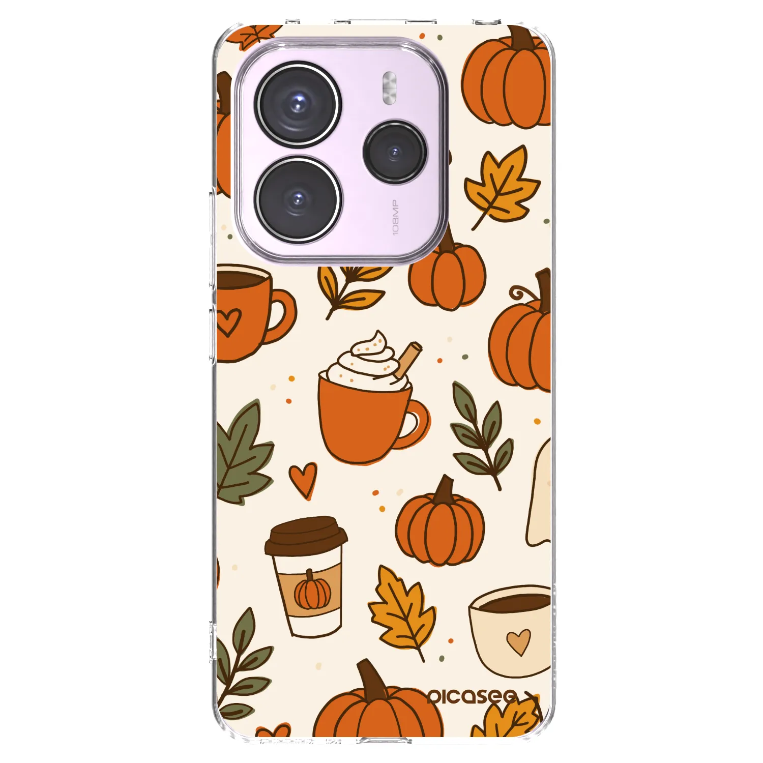 Picasee silikonska prozirna maskica za Xiaomi Redmi Note 14 5G - Fall vibes