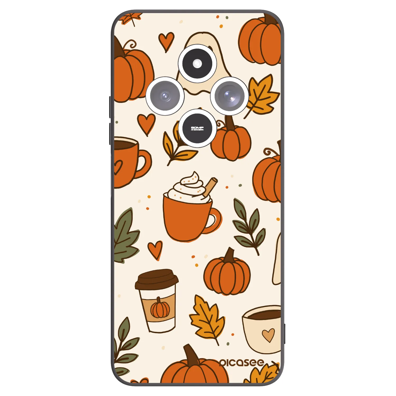 Picasee crna silikonska maskica za Xiaomi Redmi 14C - Fall vibes