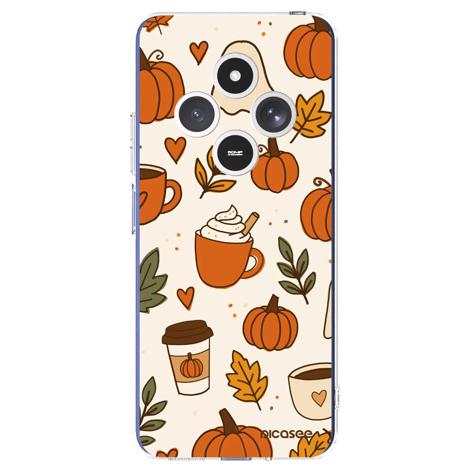 Picasee silikonska prozirna maskica za Xiaomi Redmi 14C - Fall vibes
