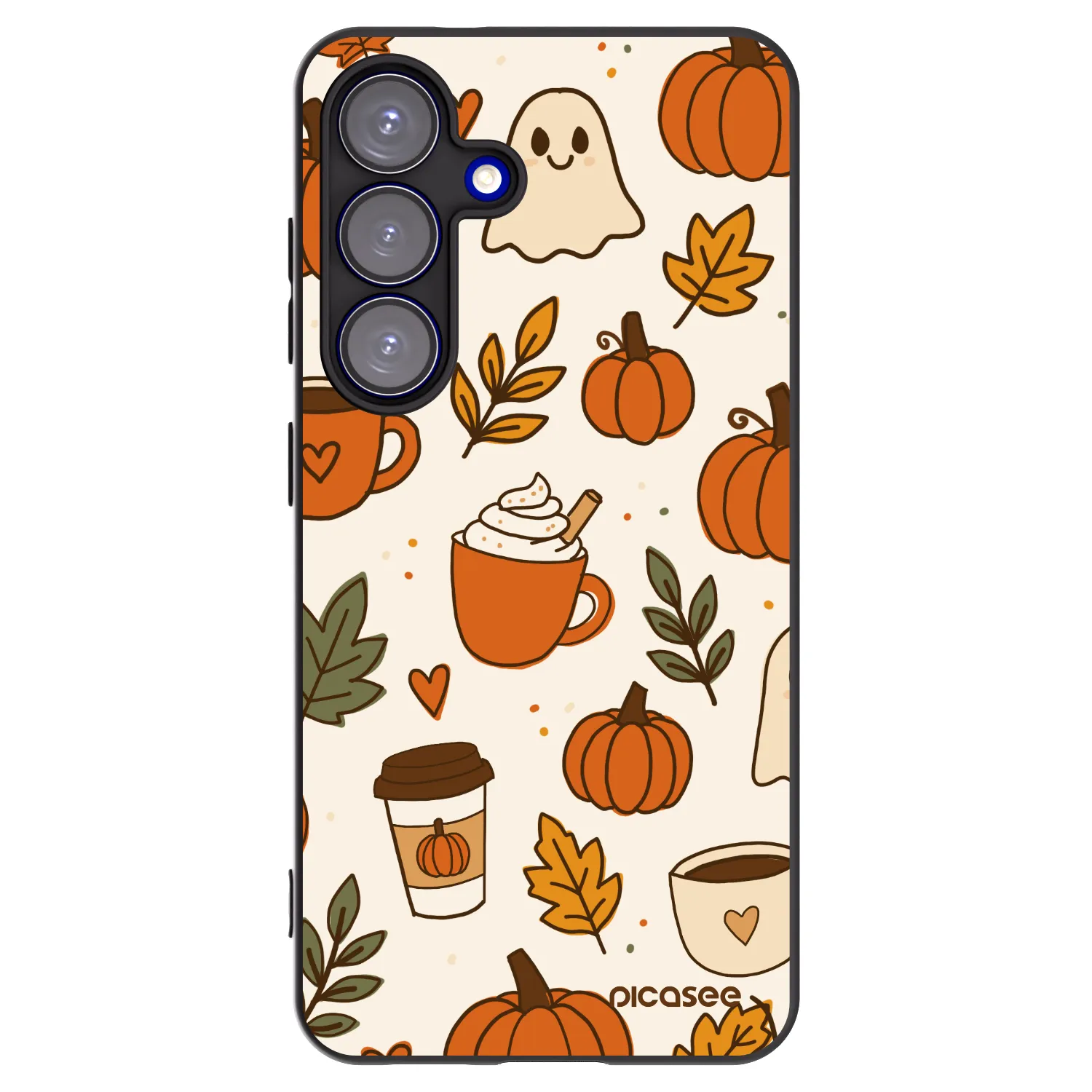 Picasee crna silikonska maskica za Samsung Galaxy S25 5G - Fall vibes