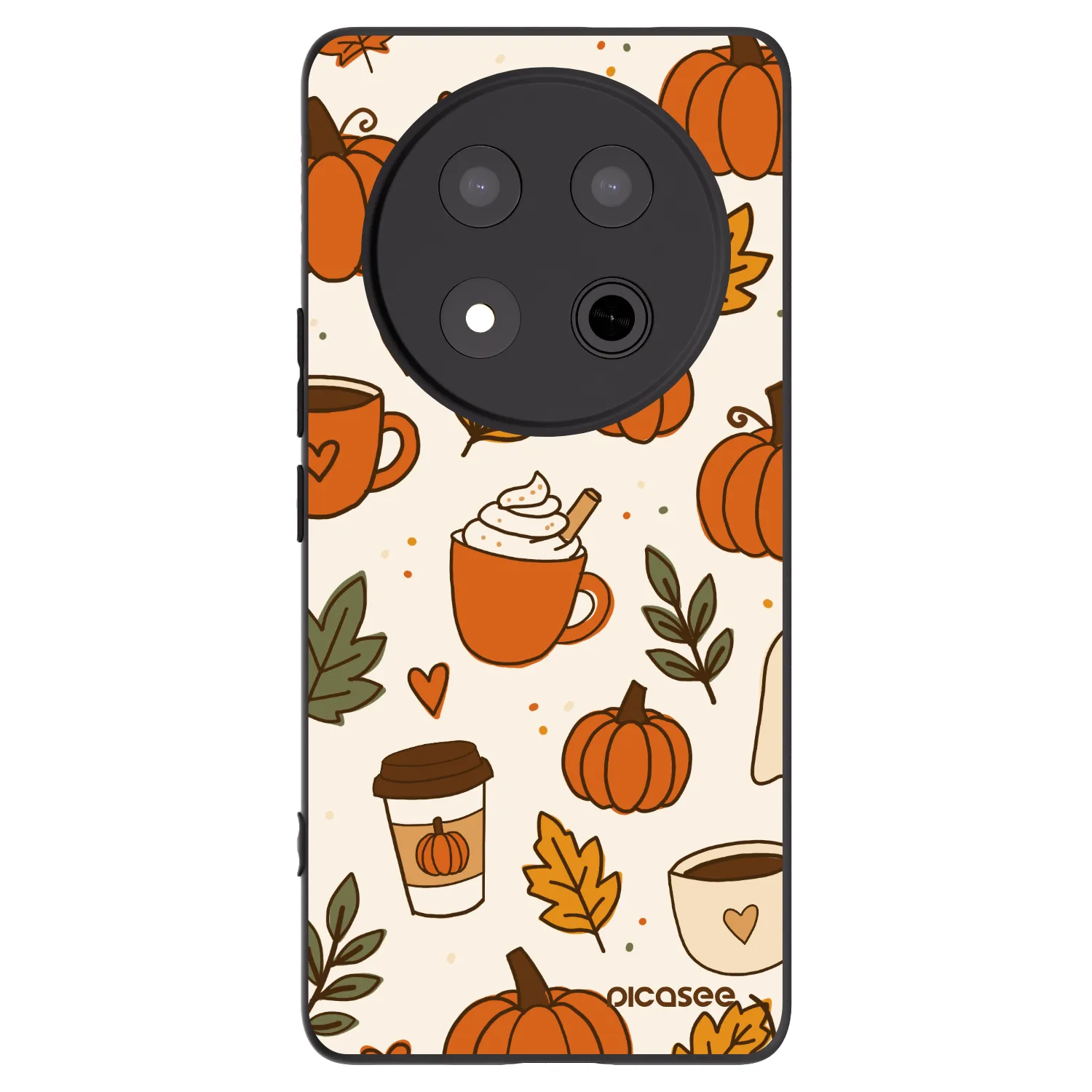 Picasee crna silikonska maskica za Honor Magic7 Lite 5G - Fall vibes