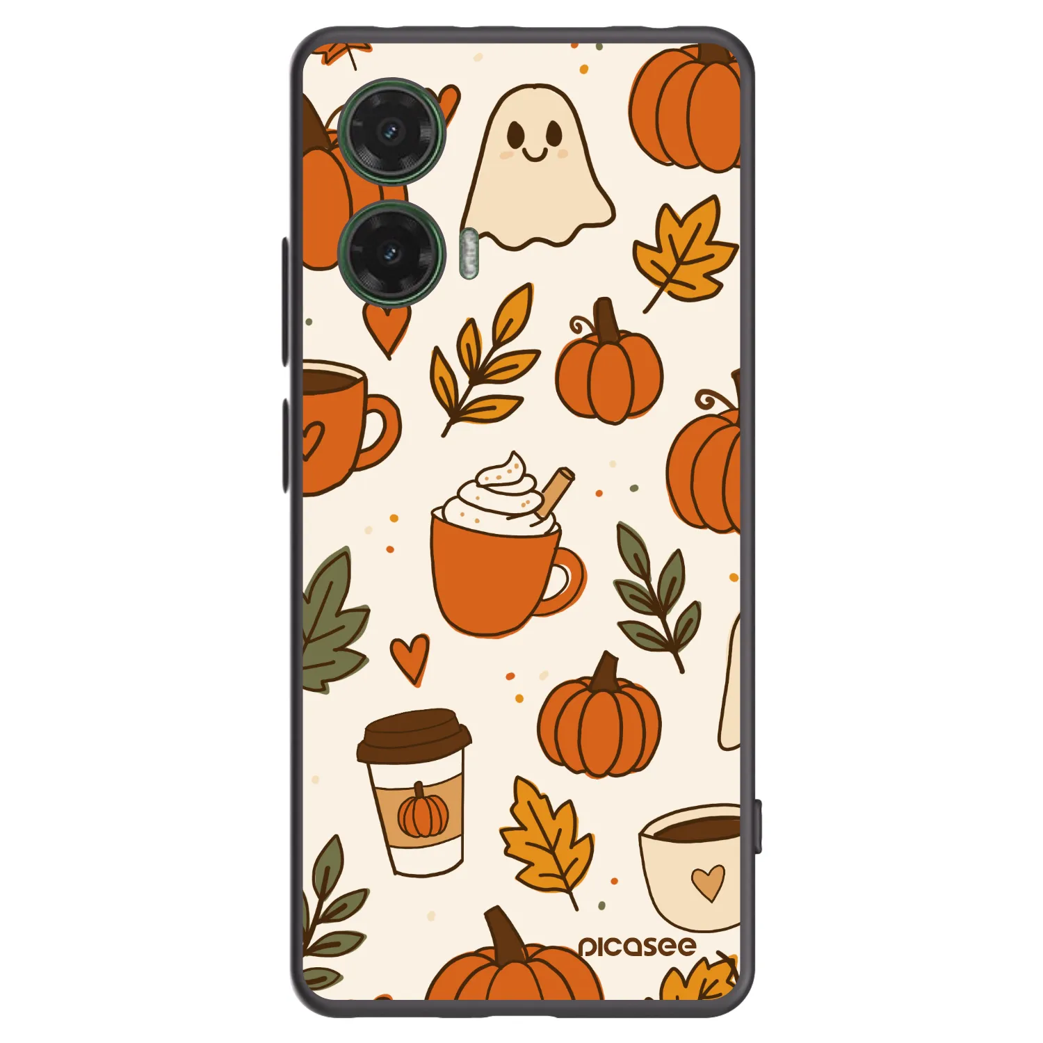 Picasee crna silikonska maskica za Motorola Moto G35 5G - Fall vibes