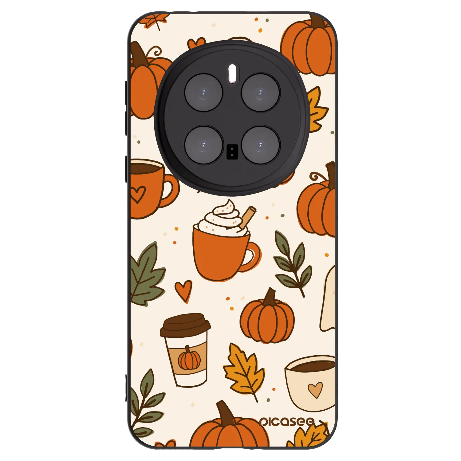 Picasee crna silikonska maskica za Honor Magic7 Pro 5G - Fall vibes