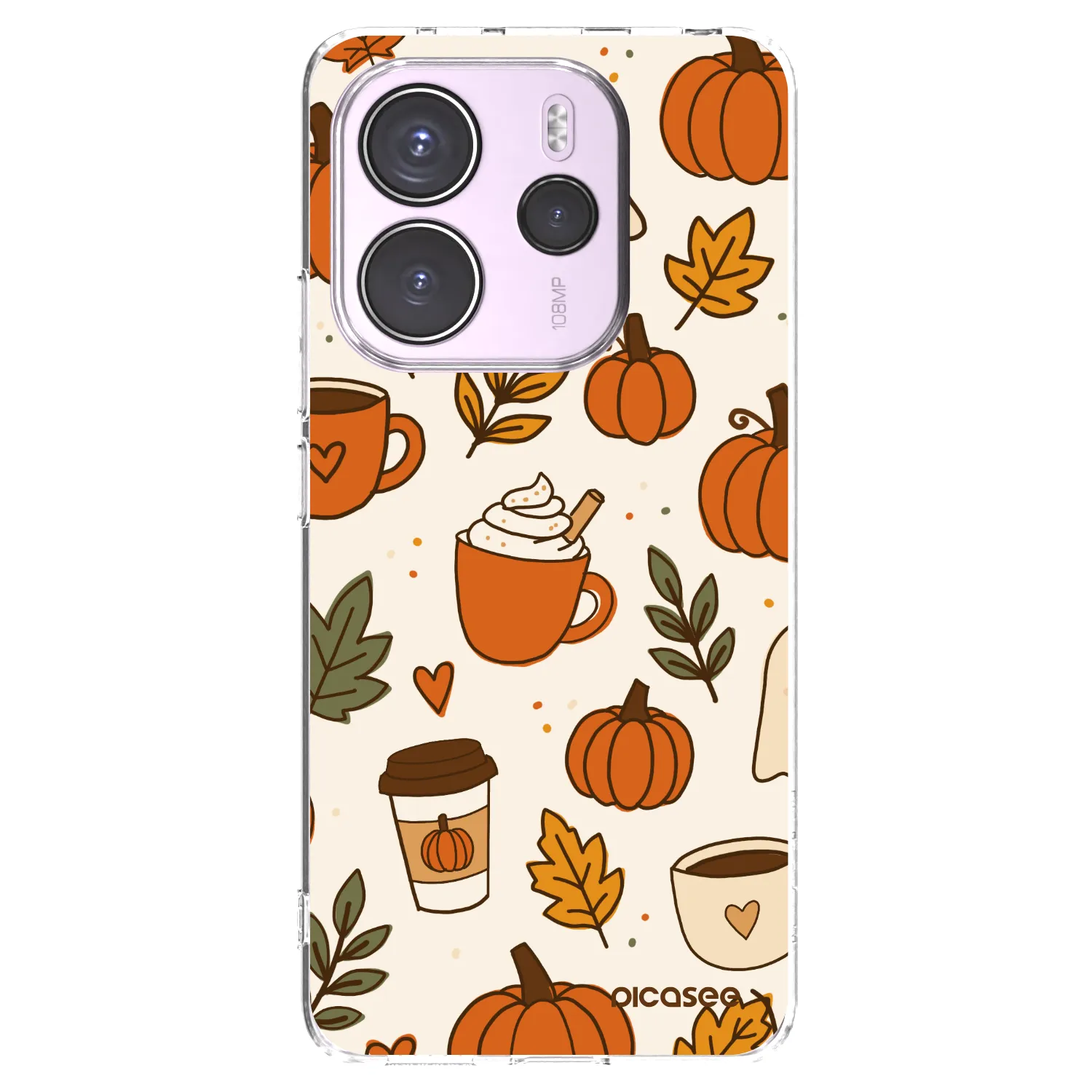 Picasee silikonska prozirna maskica za Xiaomi Redmi Note 14 4G - Fall vibes