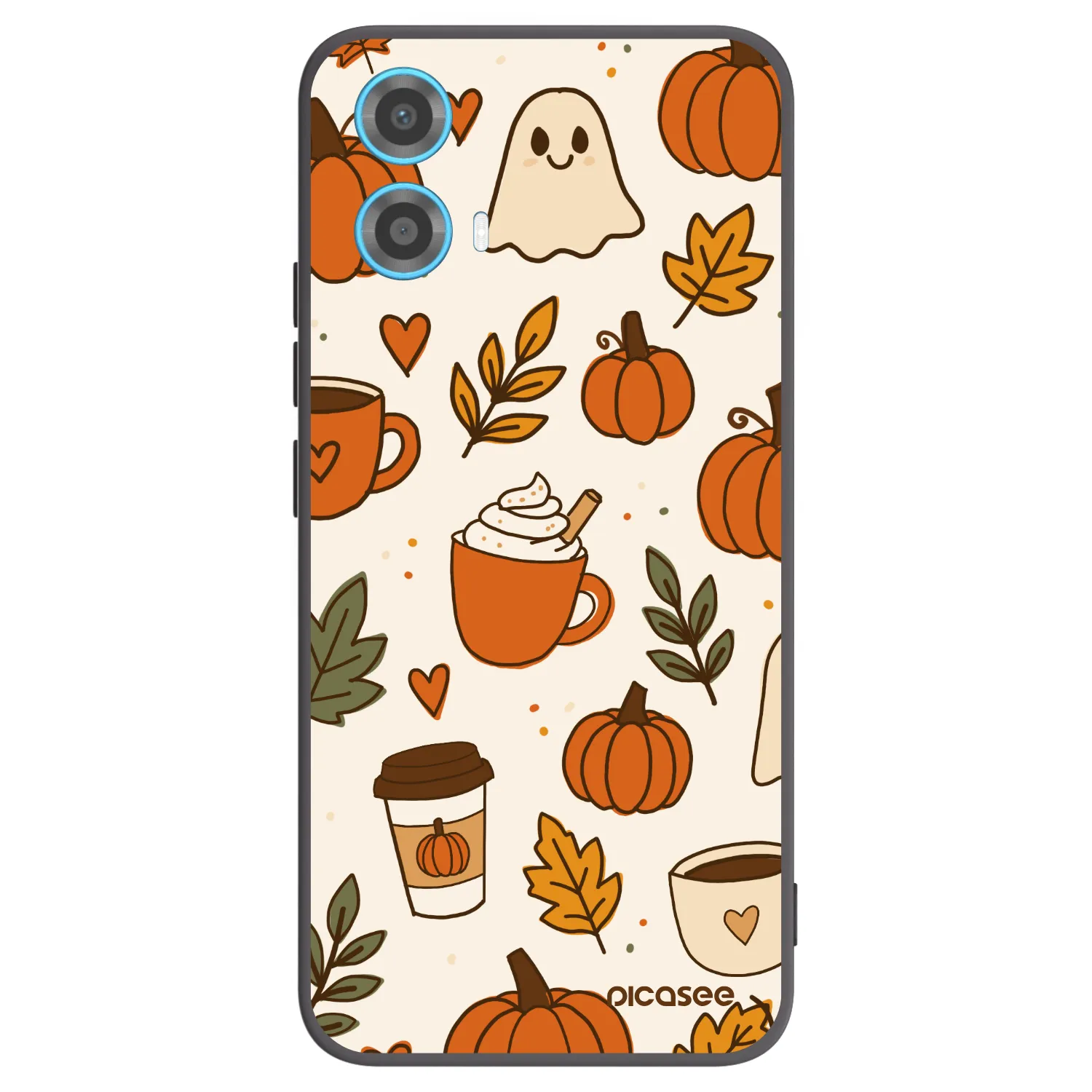Picasee crna silikonska maskica za Motorola Moto G34 5G - Fall vibes