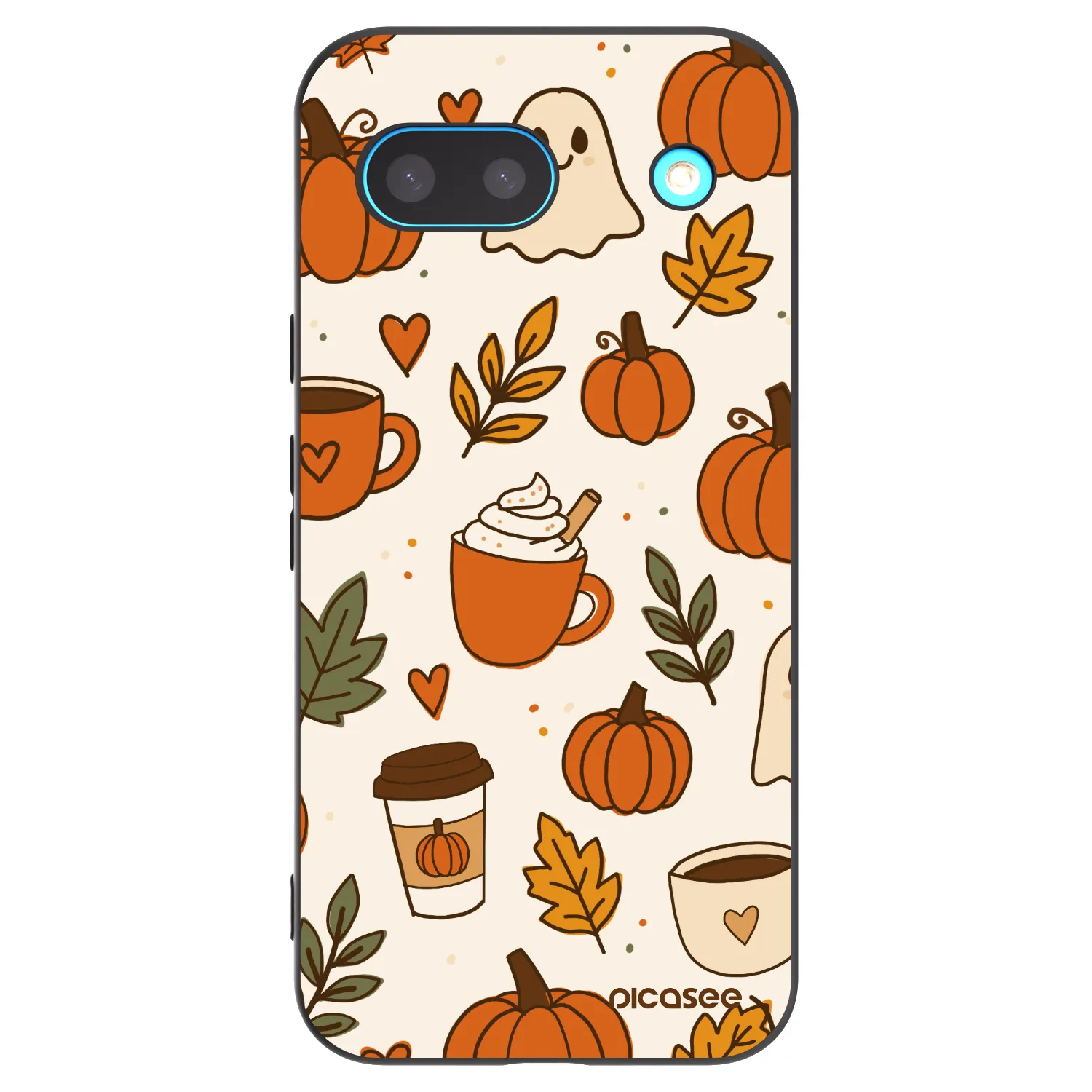 Picasee crna silikonska maskica za Google Pixel 8 - Fall vibes