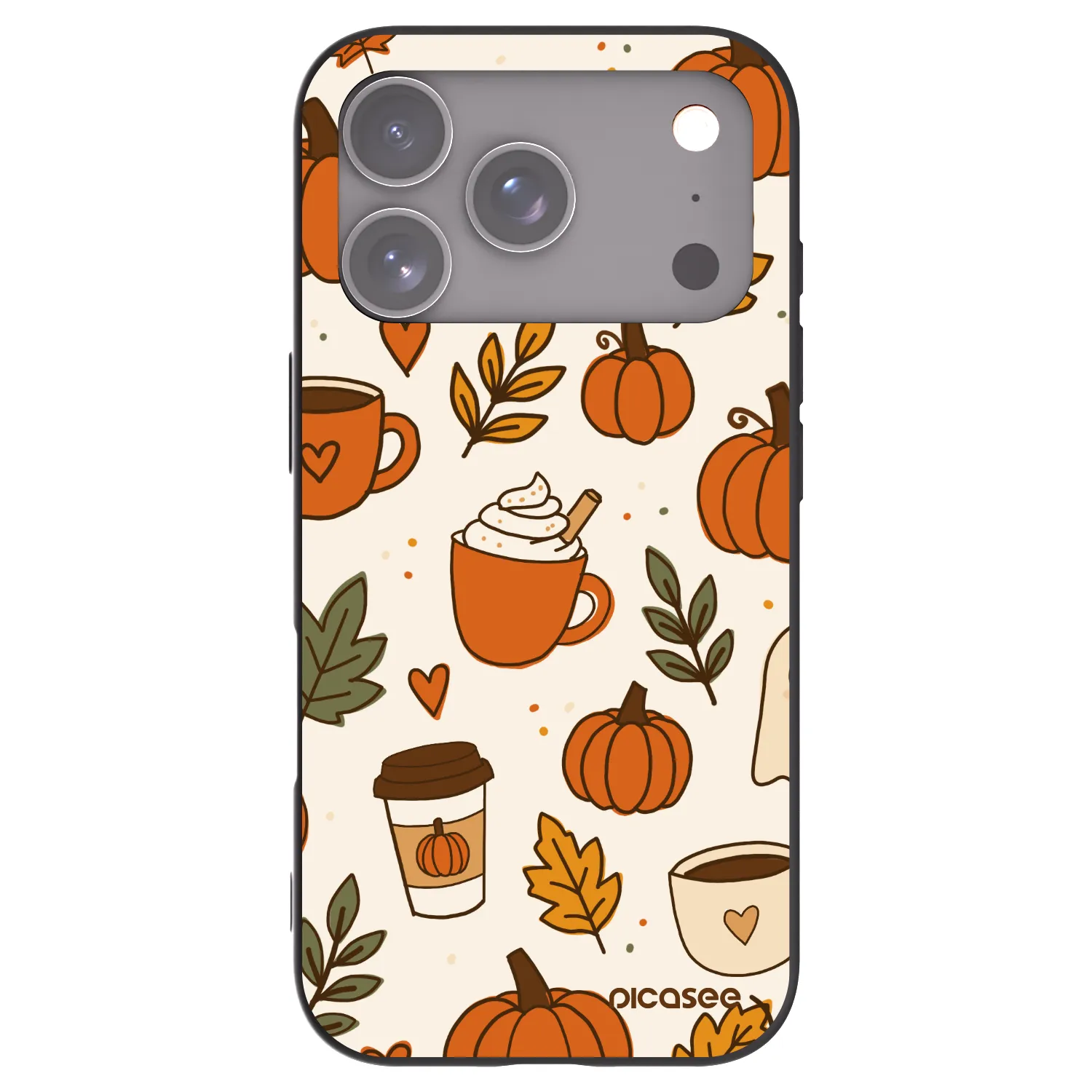 Picasee crna silikonska maskica za Apple iPhone 17 Pro - Fall vibes