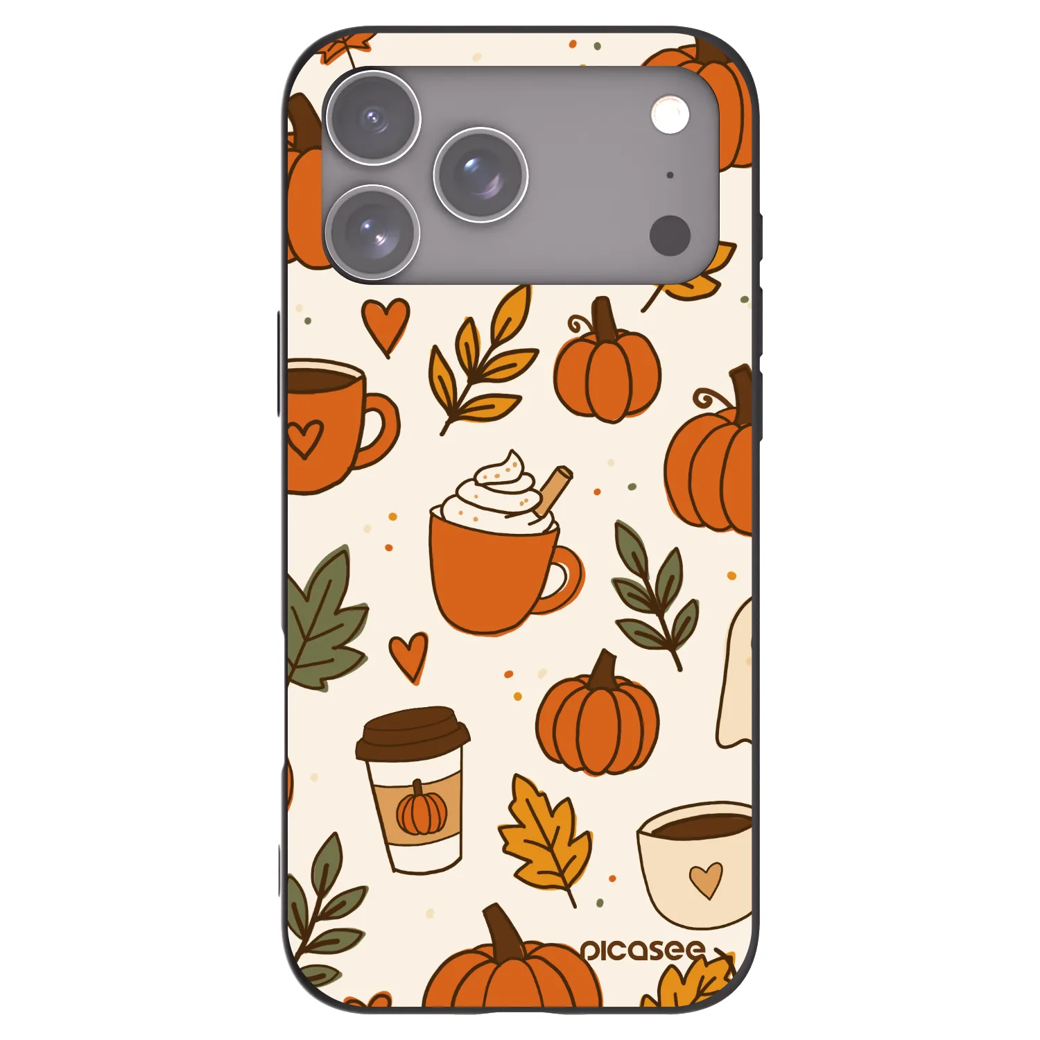 Picasee crna silikonska maskica za Apple iPhone 17 Pro Max - Fall vibes