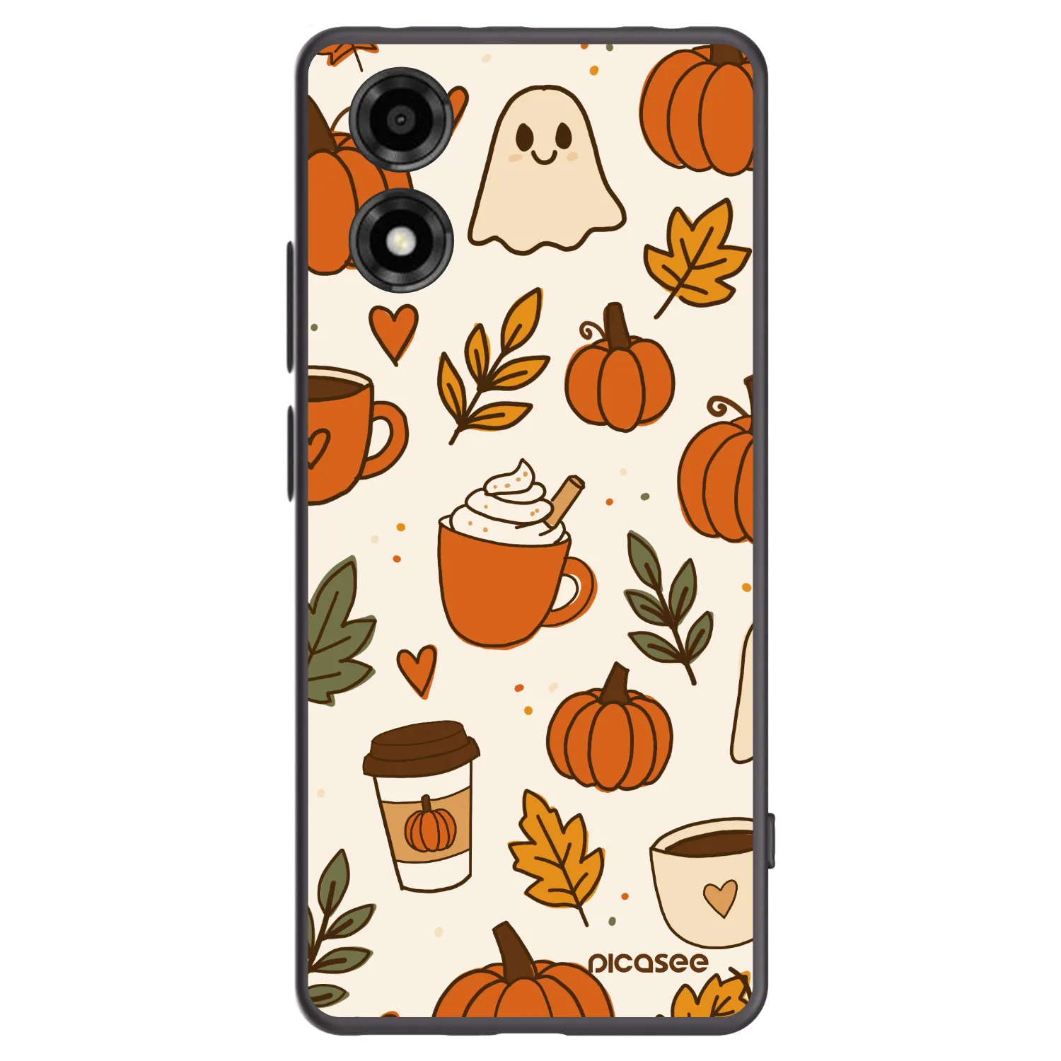 Picasee crna silikonska maskica za Motorola Moto E14 - Fall vibes