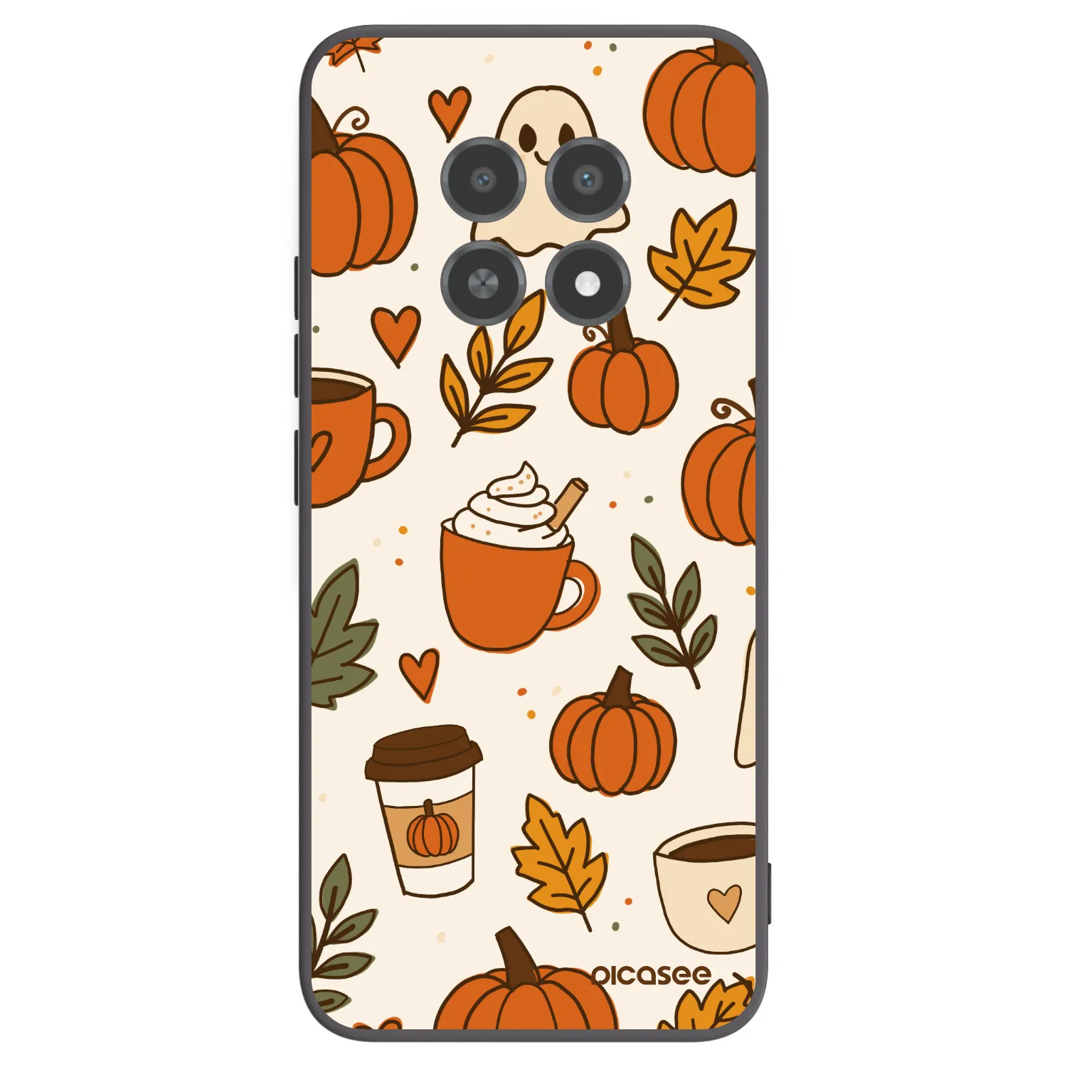Picasee crna silikonska maskica za Realme 12X - Fall vibes