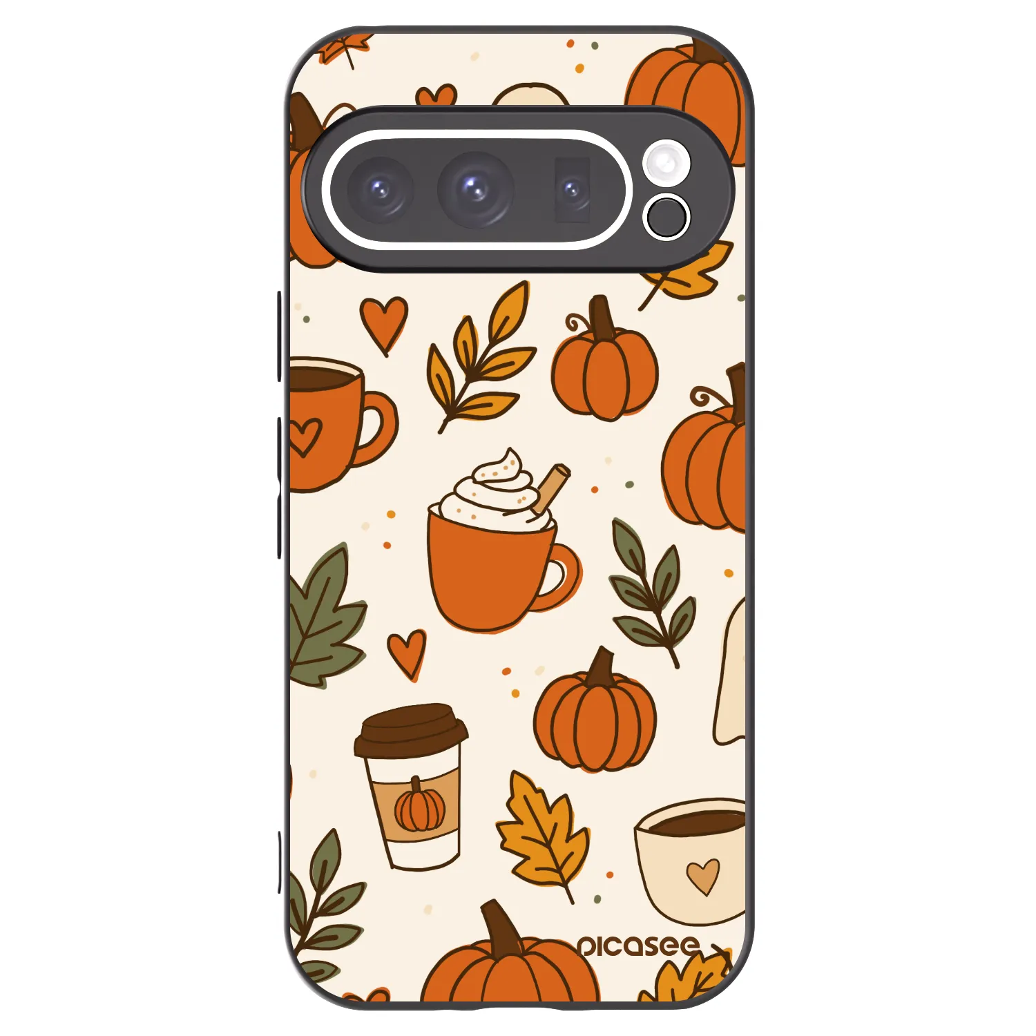 Picasee crna silikonska maskica za Google Pixel 9 Pro XL - Fall vibes