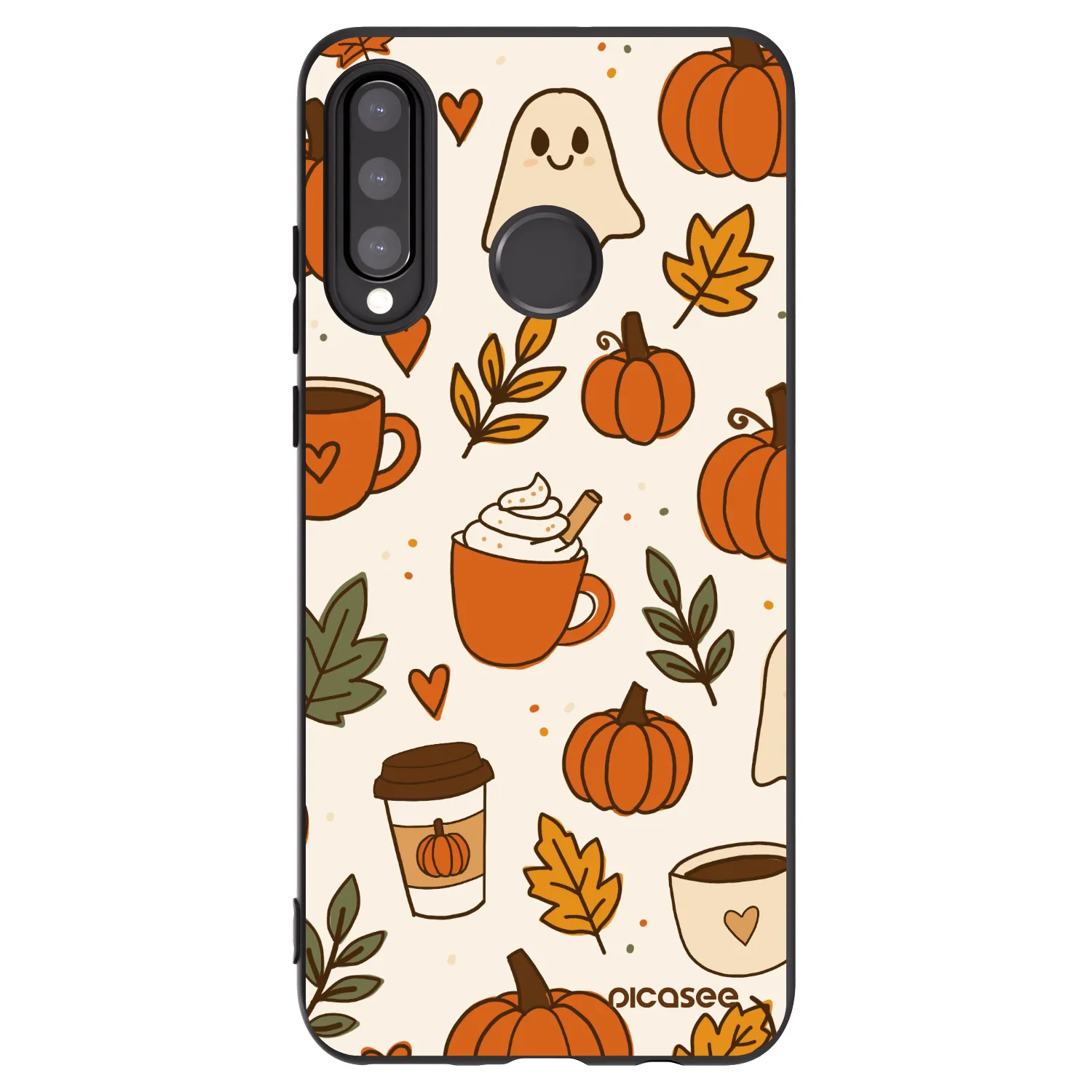 Picasee crna silikonska maskica za Huawei P30 Lite - Fall vibes
