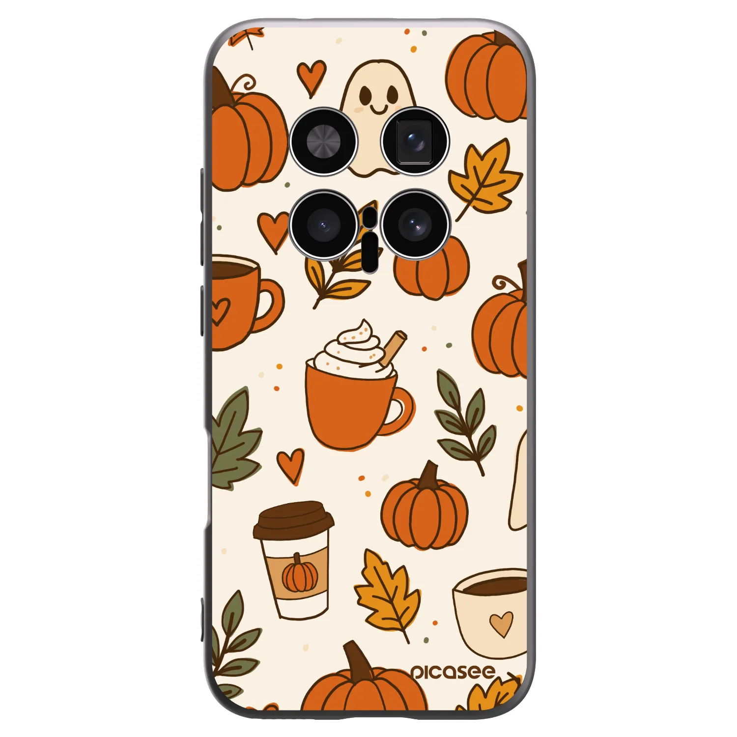 Picasee crna silikonska maskica za Honor Magic8 Pro 5G - Fall vibes