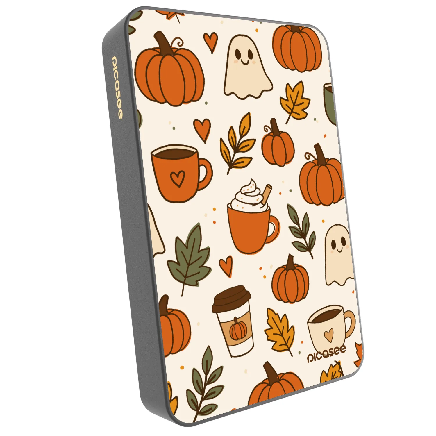 Picasee Prijenosni punjač s MagSafe 10 000 mAh Sivo - Fall vibes