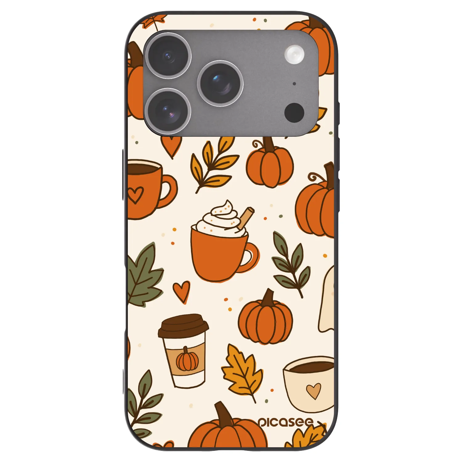 Picasee crna silikonska maskica za Apple iPhone 18 Pro - Fall vibes