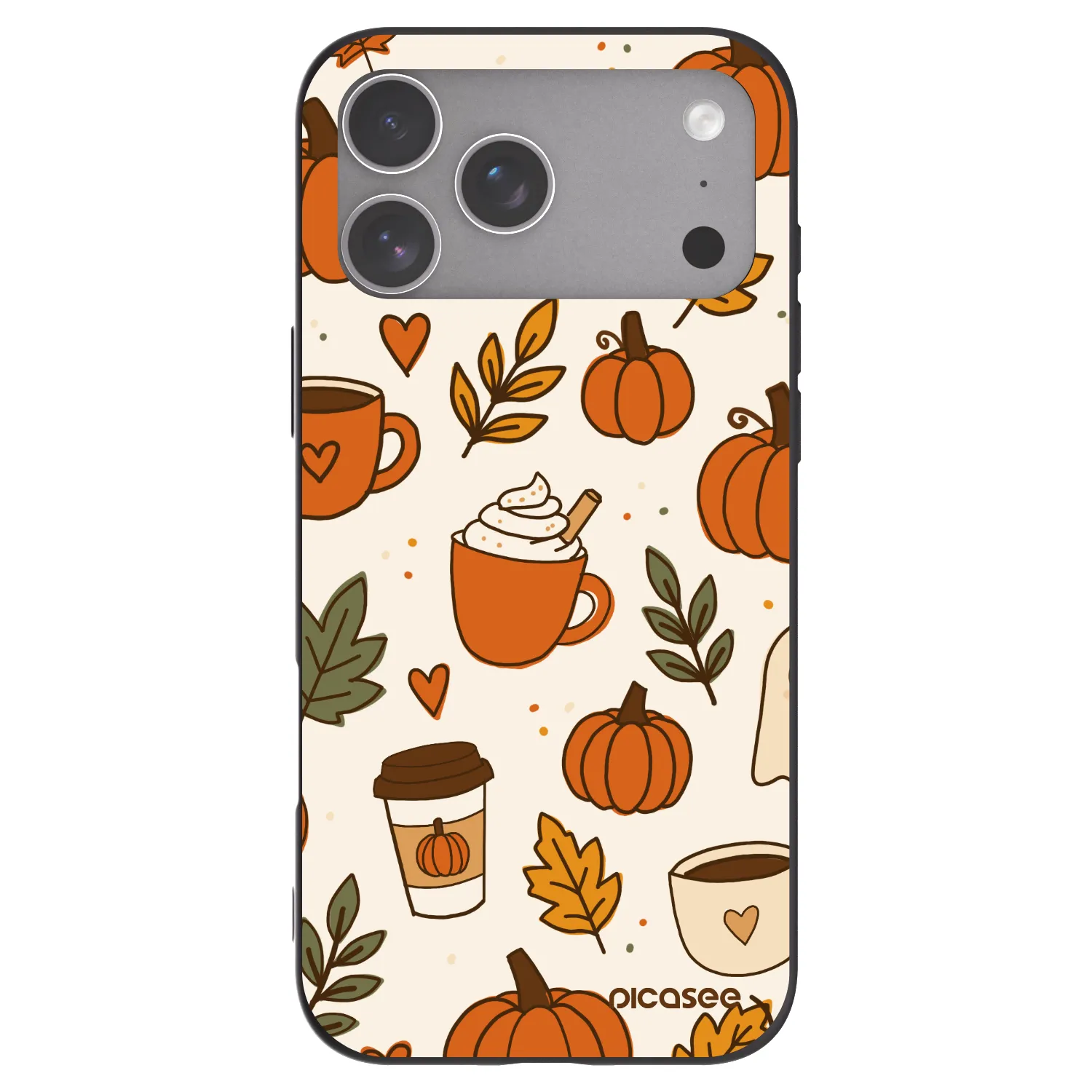 Picasee crna silikonska maskica za Apple iPhone 18 Pro Max - Fall vibes