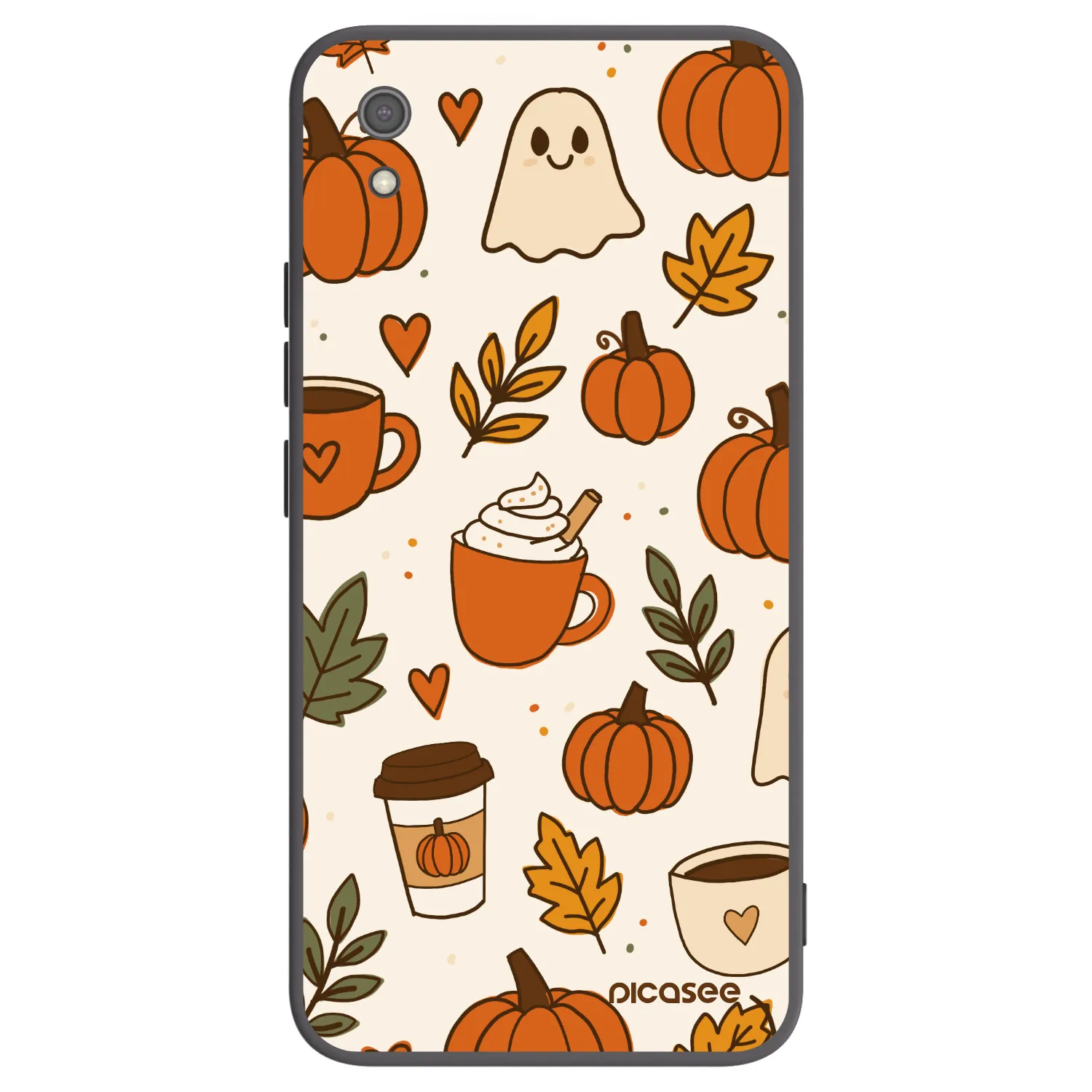 Picasee crna silikonska maskica za Xiaomi Redmi 7A - Fall vibes