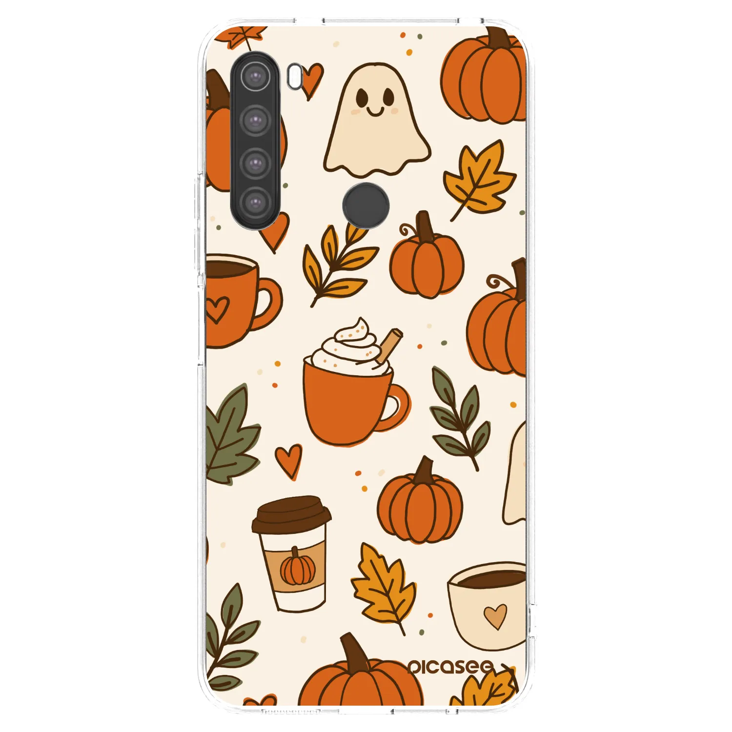 Picasee silikonska prozirna maskica za Xiaomi Redmi Note 8 - Fall vibes