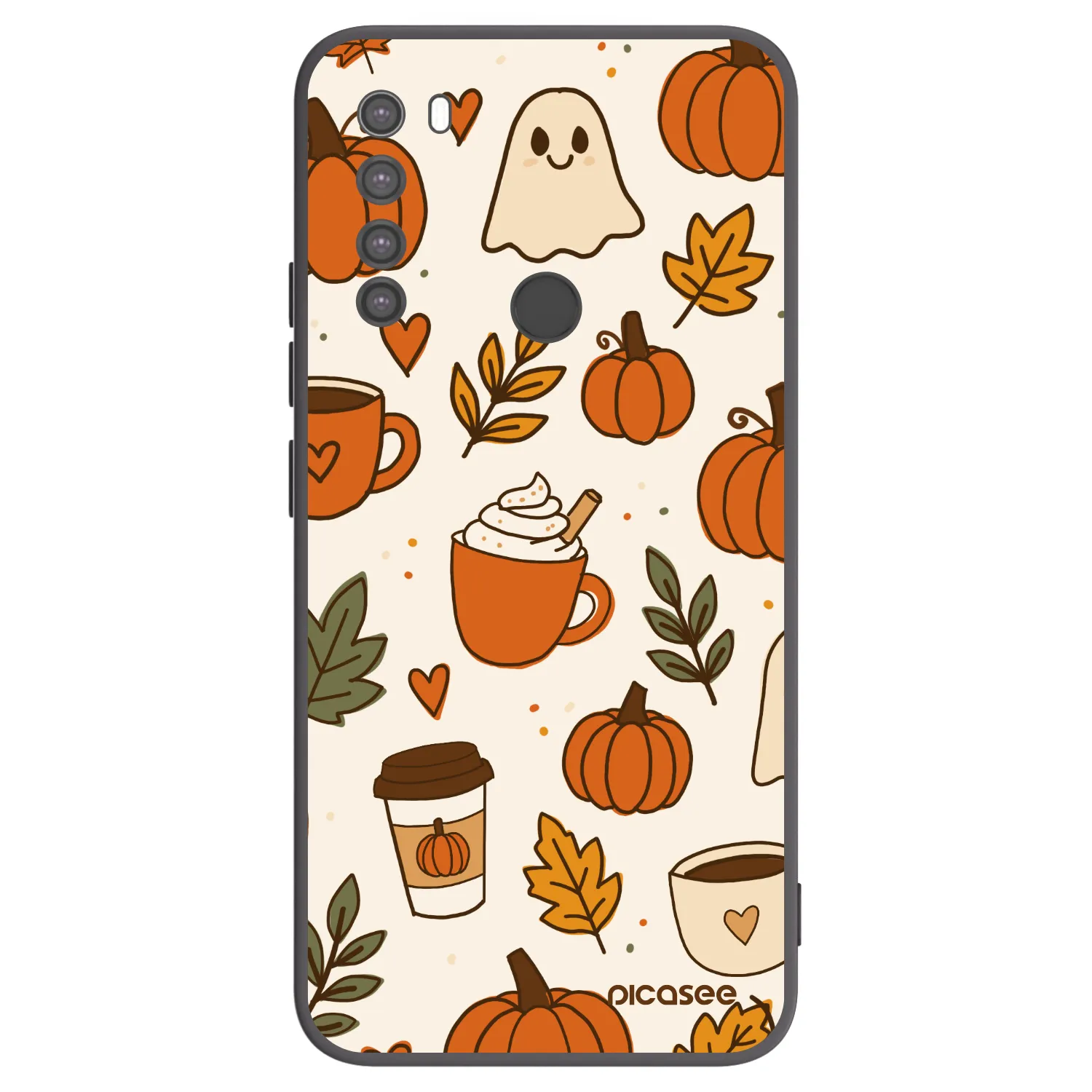 Picasee crna silikonska maskica za Xiaomi Redmi Note 8 - Fall vibes