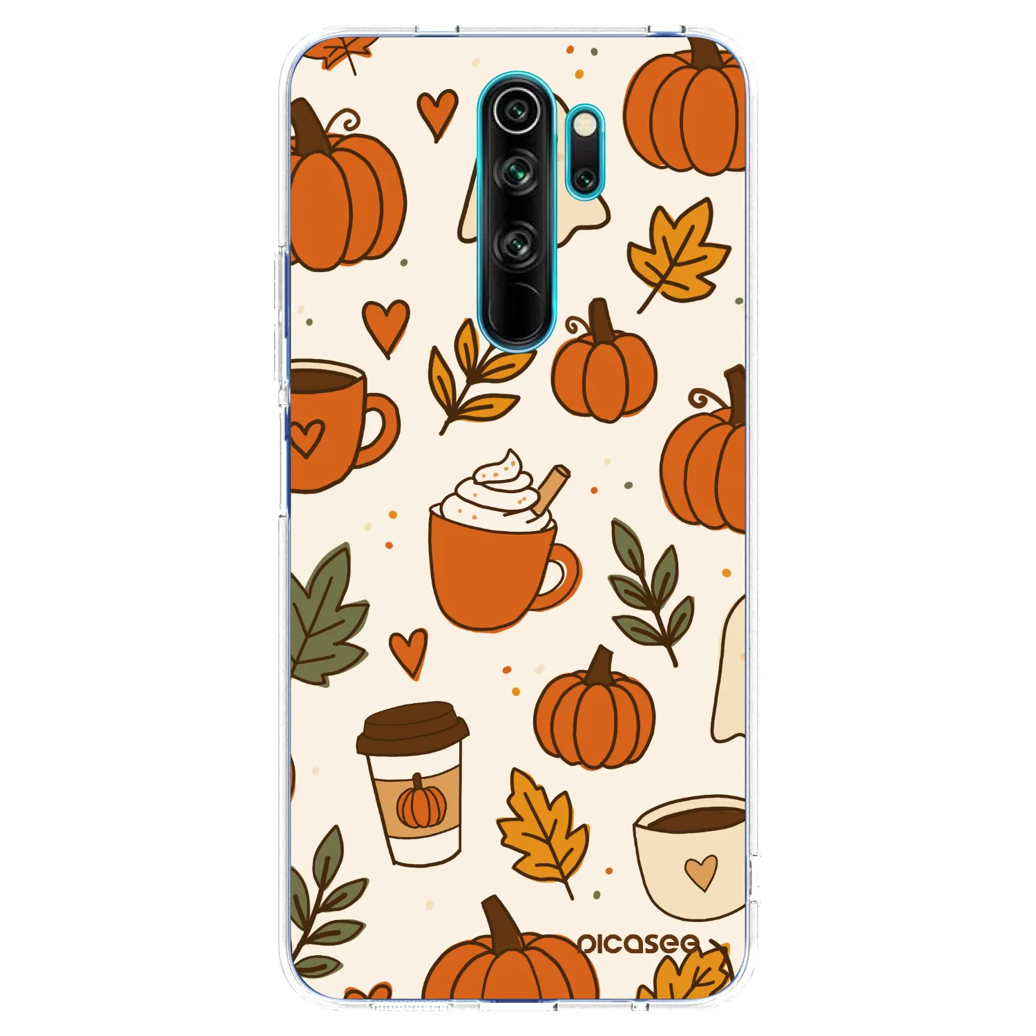 Picasee silikonska prozirna maskica za Xiaomi Redmi Note 8 Pro - Fall vibes