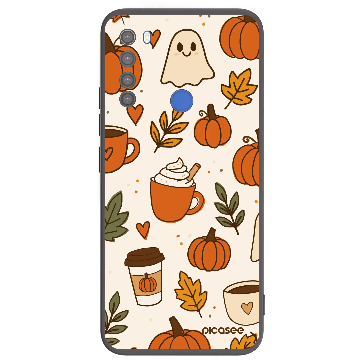 Picasee crna silikonska maskica za Xiaomi Redmi Note 8T - Fall vibes