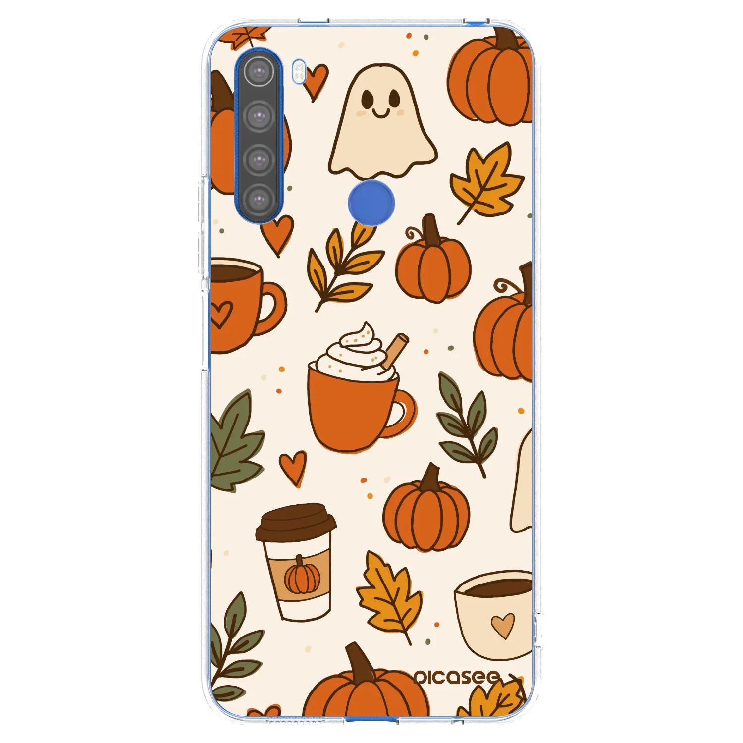 Picasee silikonska prozirna maskica za Xiaomi Redmi Note 8T - Fall vibes