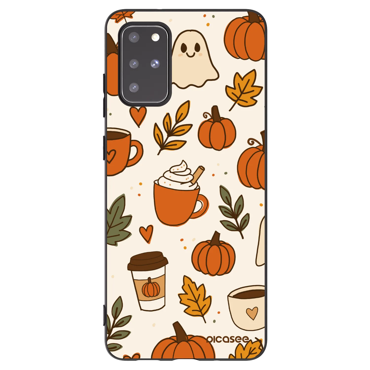 Picasee crna silikonska maskica za Samsung Galaxy S20+ G985F - Fall vibes
