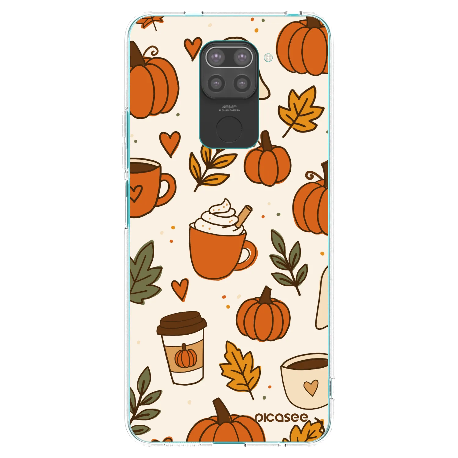 Picasee crna silikonska maskica za Xiaomi Redmi Note 9 - Fall vibes