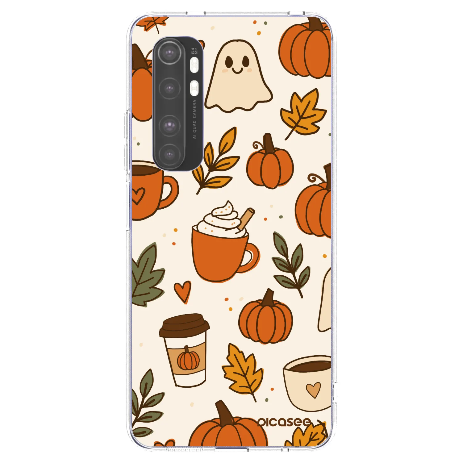 Picasee silikonska prozirna maskica za Xiaomi Mi Note 10 Lite - Fall vibes