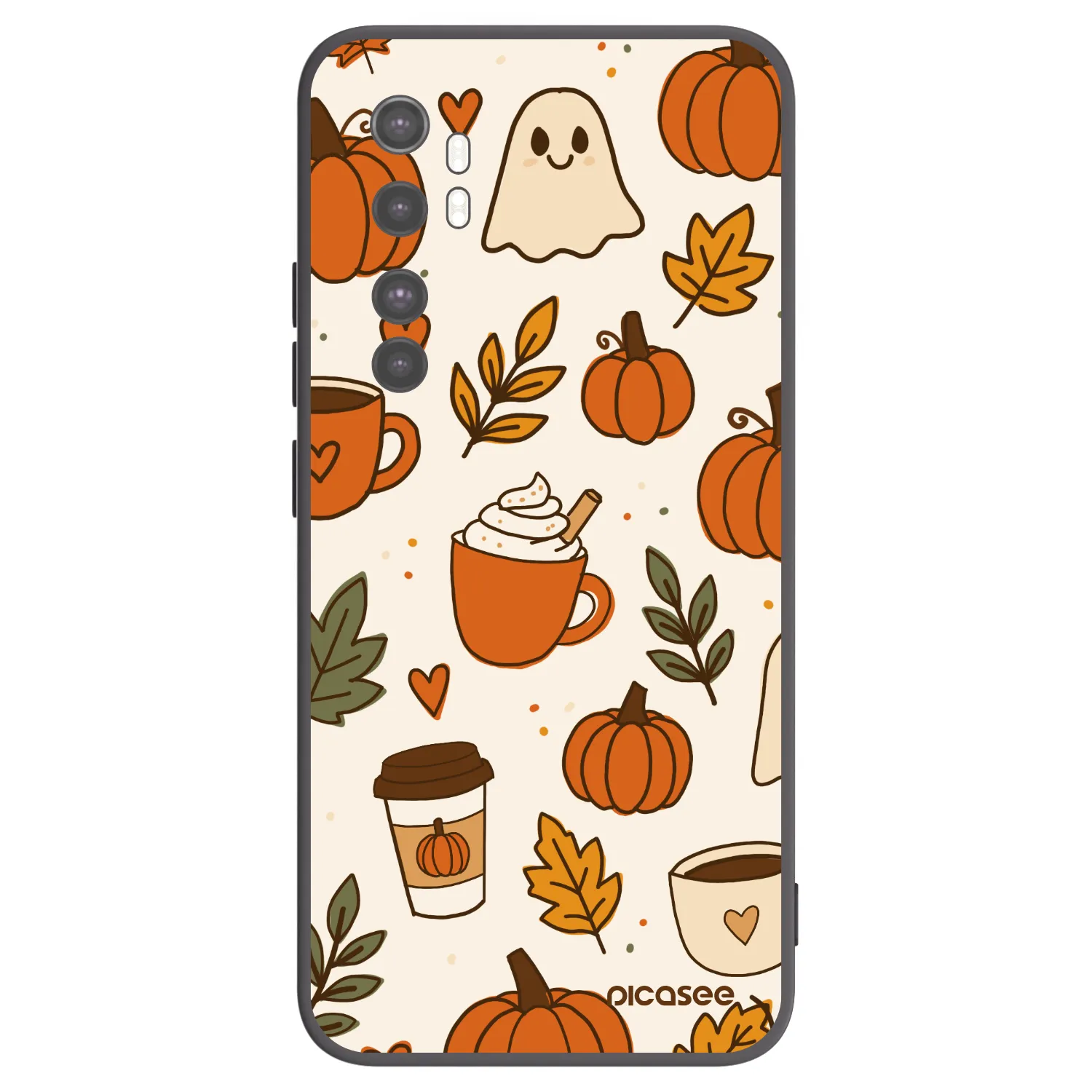 Picasee crna silikonska maskica za Xiaomi Mi Note 10 Lite - Fall vibes