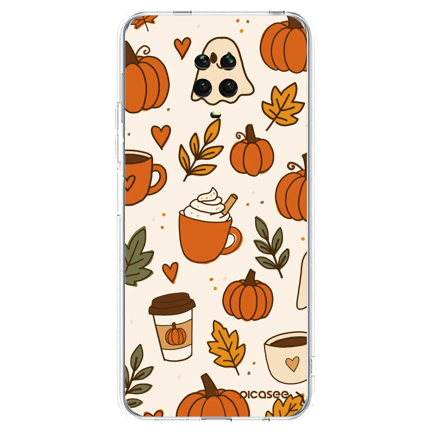 Picasee silikonska prozirna maskica za Xiaomi Redmi Note 9S - Fall vibes