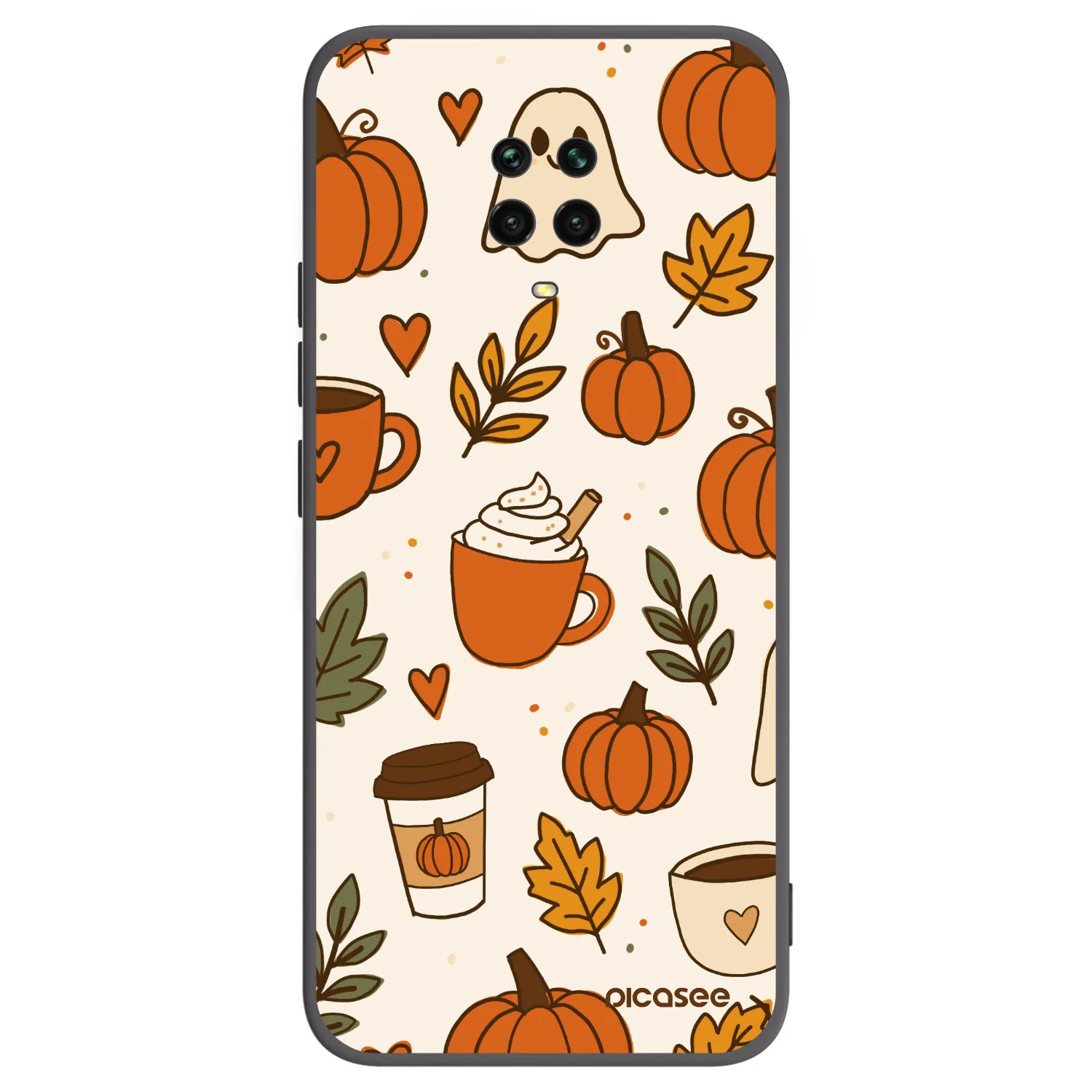 Picasee crna silikonska maskica za Xiaomi Redmi Note 9S - Fall vibes