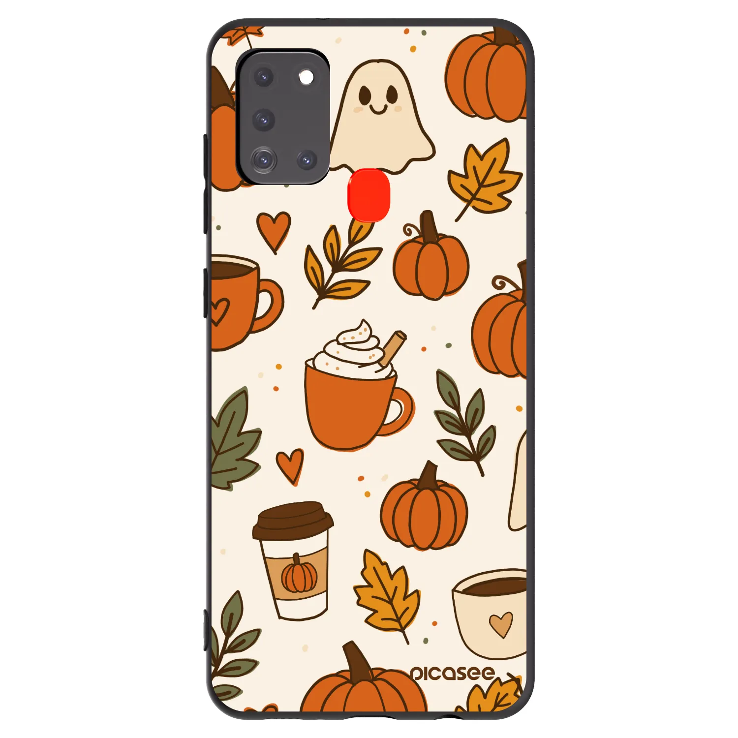 Picasee crna silikonska maskica za Samsung Galaxy A21s - Fall vibes