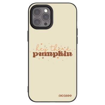Picasee crna silikonska maskica za Apple iPhone 12 Pro Max - Hey there pumpkin