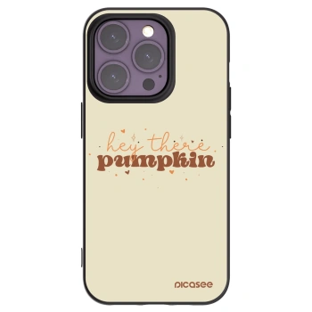 Picasee crna silikonska maskica za Apple iPhone 14 Pro - Hey there pumpkin