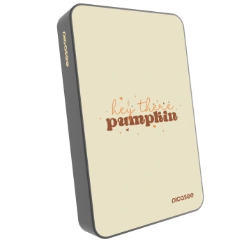 Picasee Prijenosni punjač s MagSafe 10 000 mAh Sivo - Hey there pumpkin
