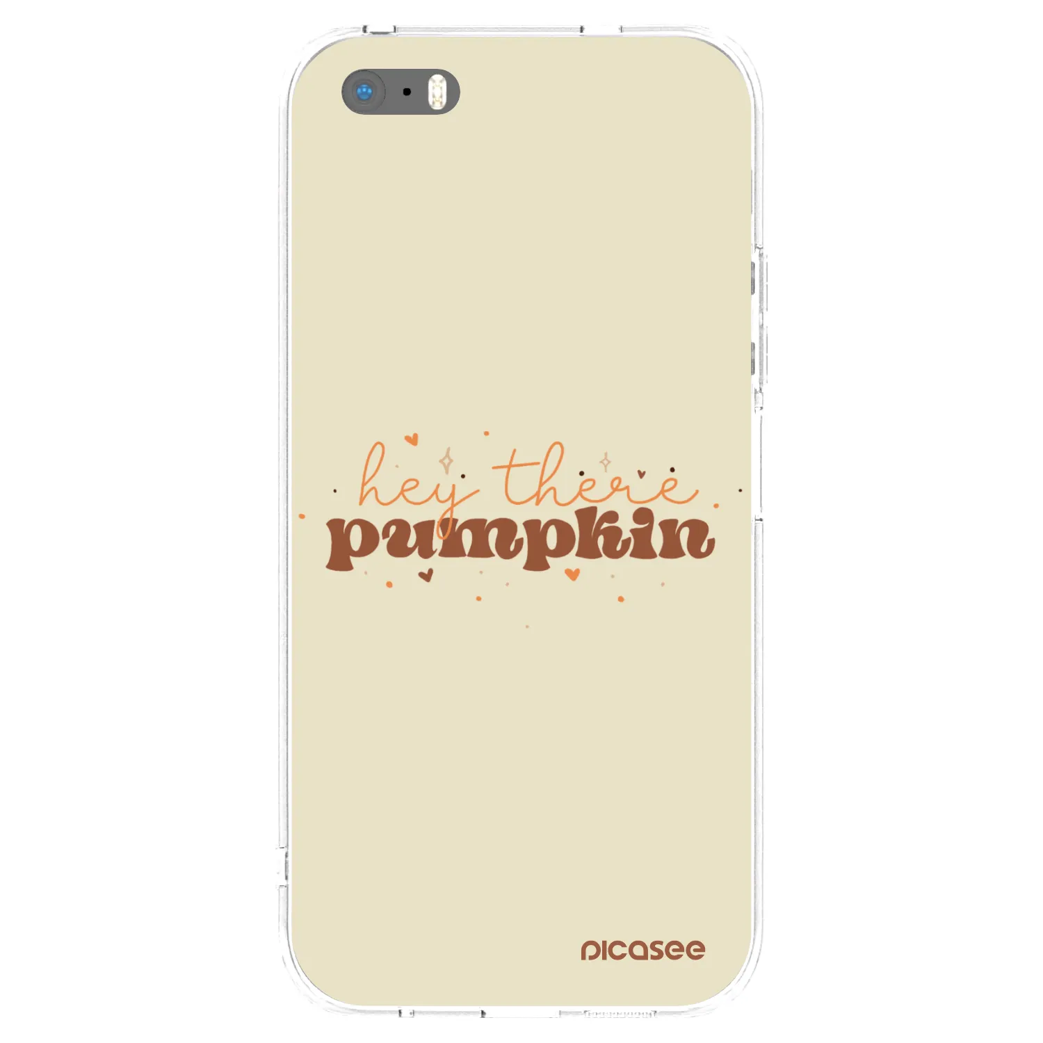 Picasee silikonska prozirna maskica za Apple iPhone 5/5S/SE - Hey there pumpkin