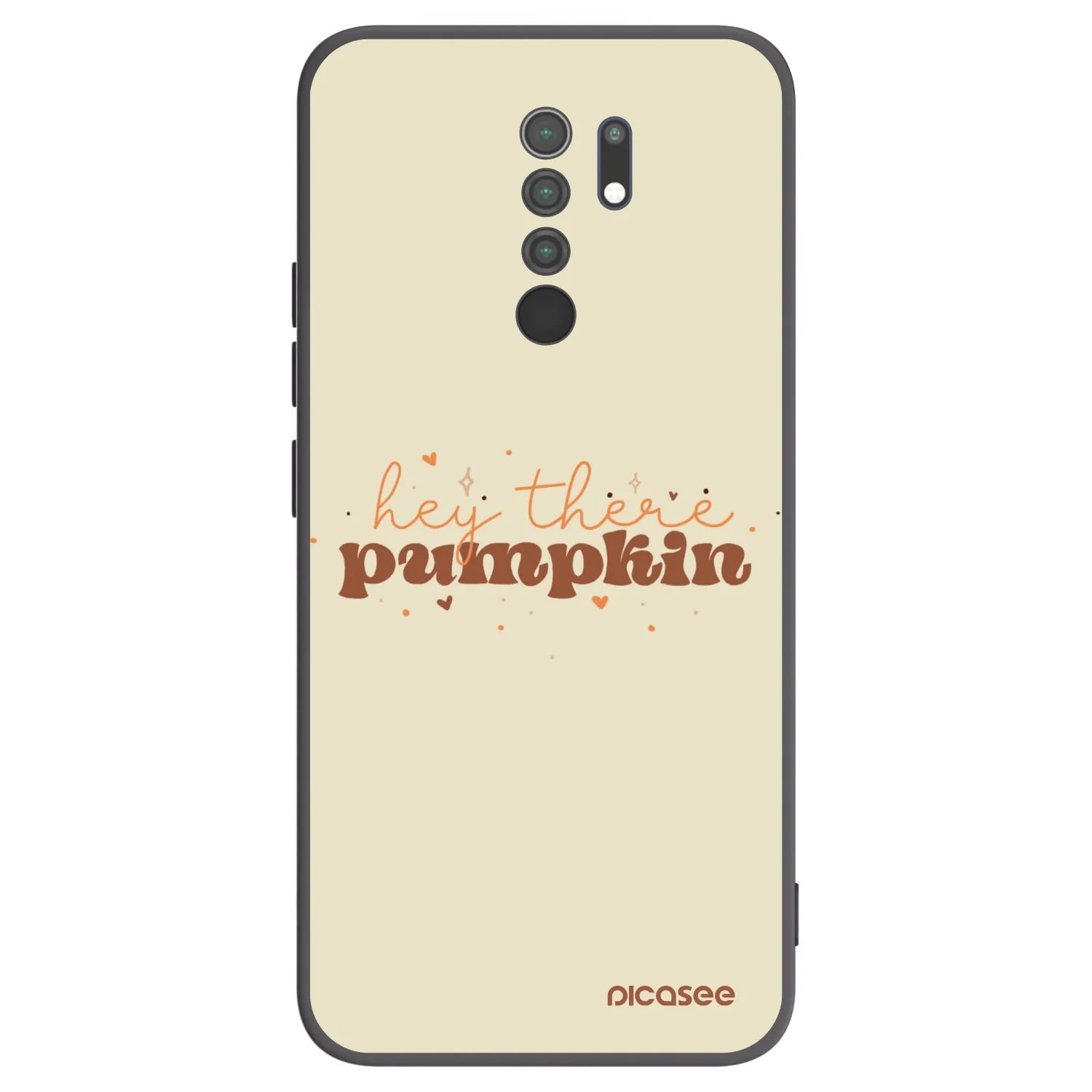 Picasee crna silikonska maskica za Xiaomi Redmi 9 - Hey there pumpkin